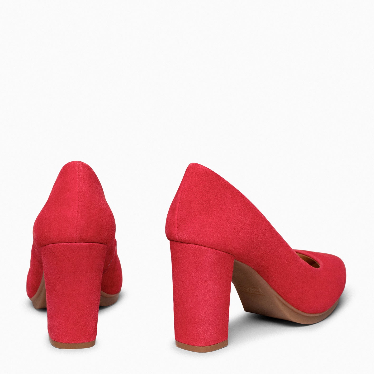 URBAN - Zapatos de tacón alto de ante ROJO