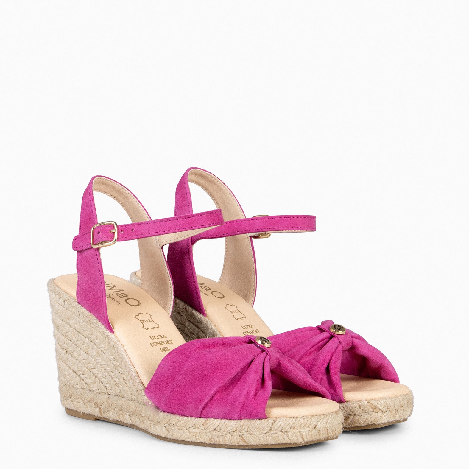 MIRASOL – Cuñas altas de esparto FUCSIA