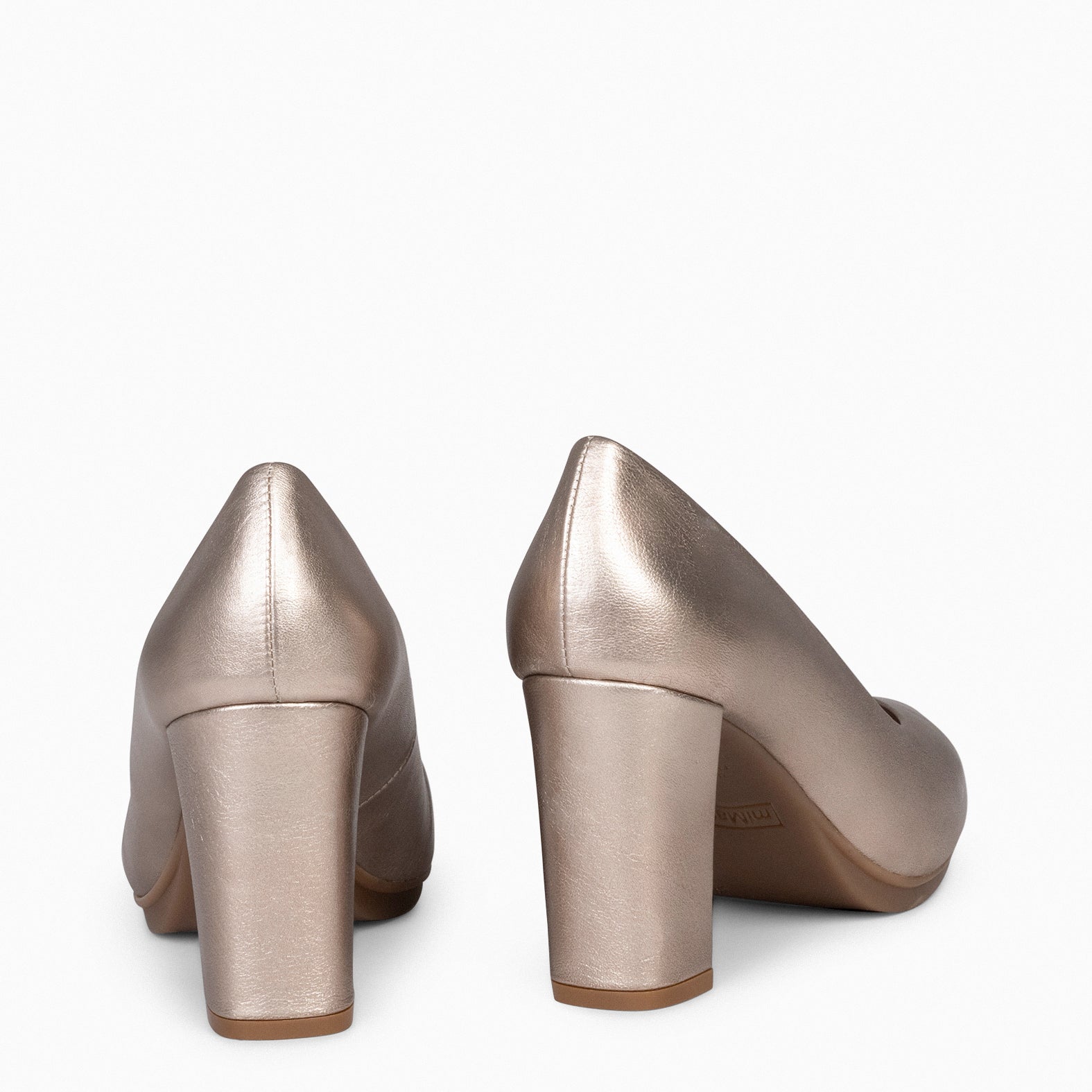 URBAN SPLASH - Zapatos de tacón con piel metalizada en PLATINO