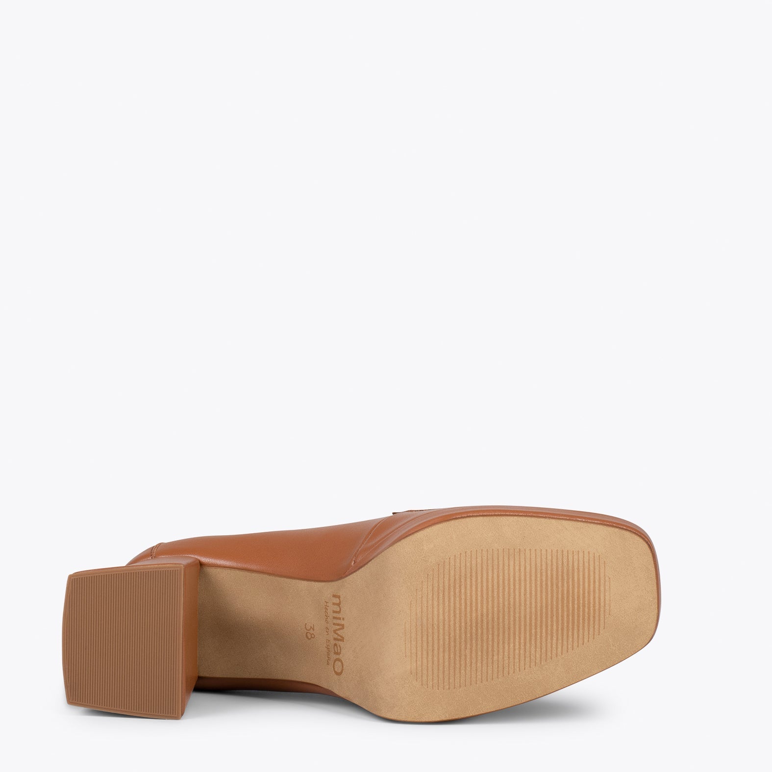 ANNETTE – Mocasines de mujer con tacón y plataforma CAMEL