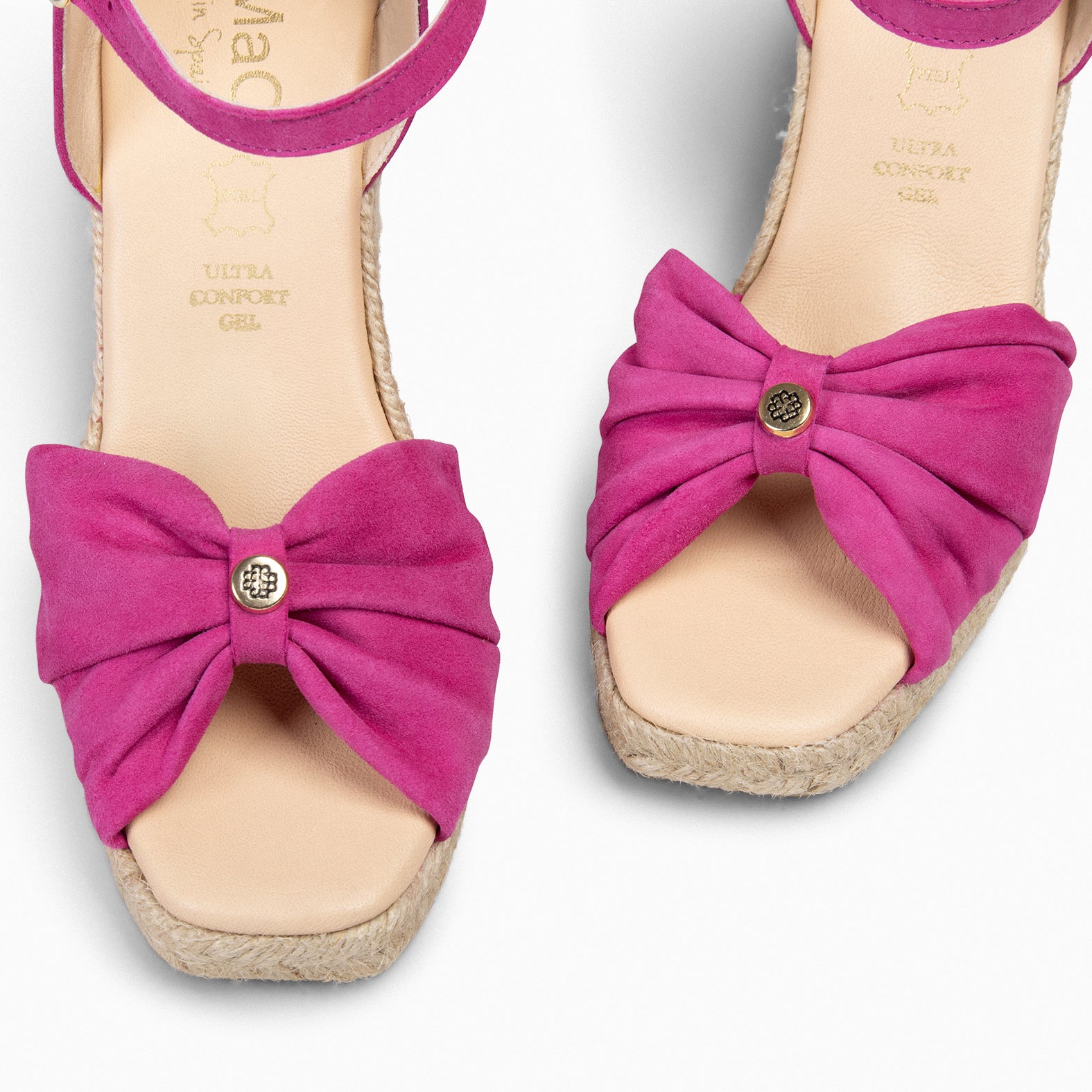 MIRASOL – Cuñas altas de esparto FUCSIA