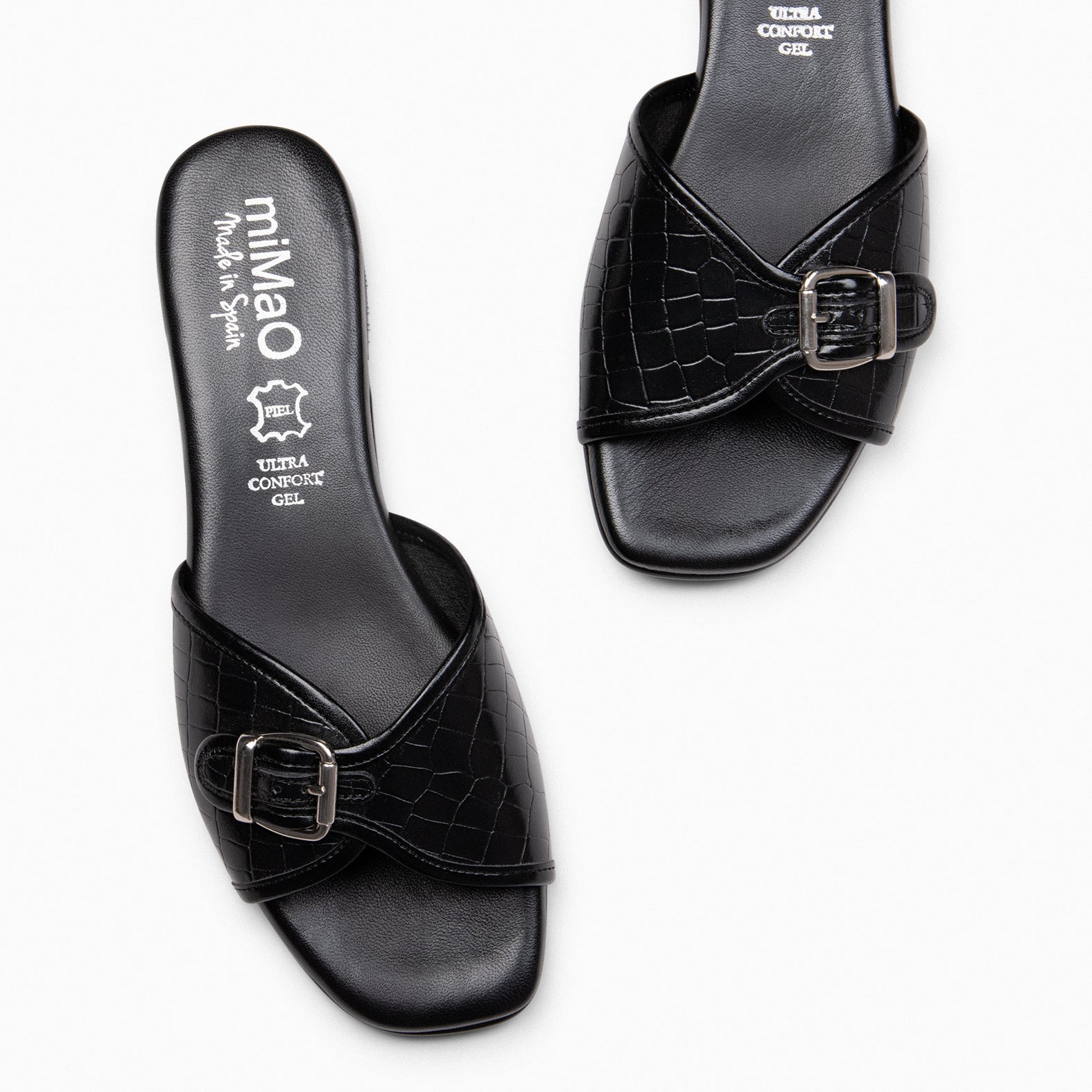 NAIROBI – Sandalias planas elegantes de mujer NEGRO