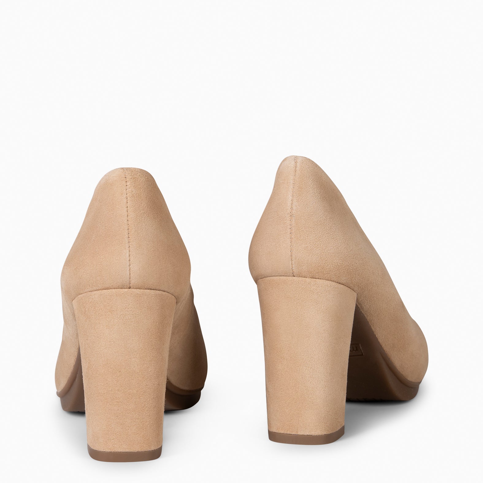 URBAN - Zapatos de tacón alto de ante CAMEL