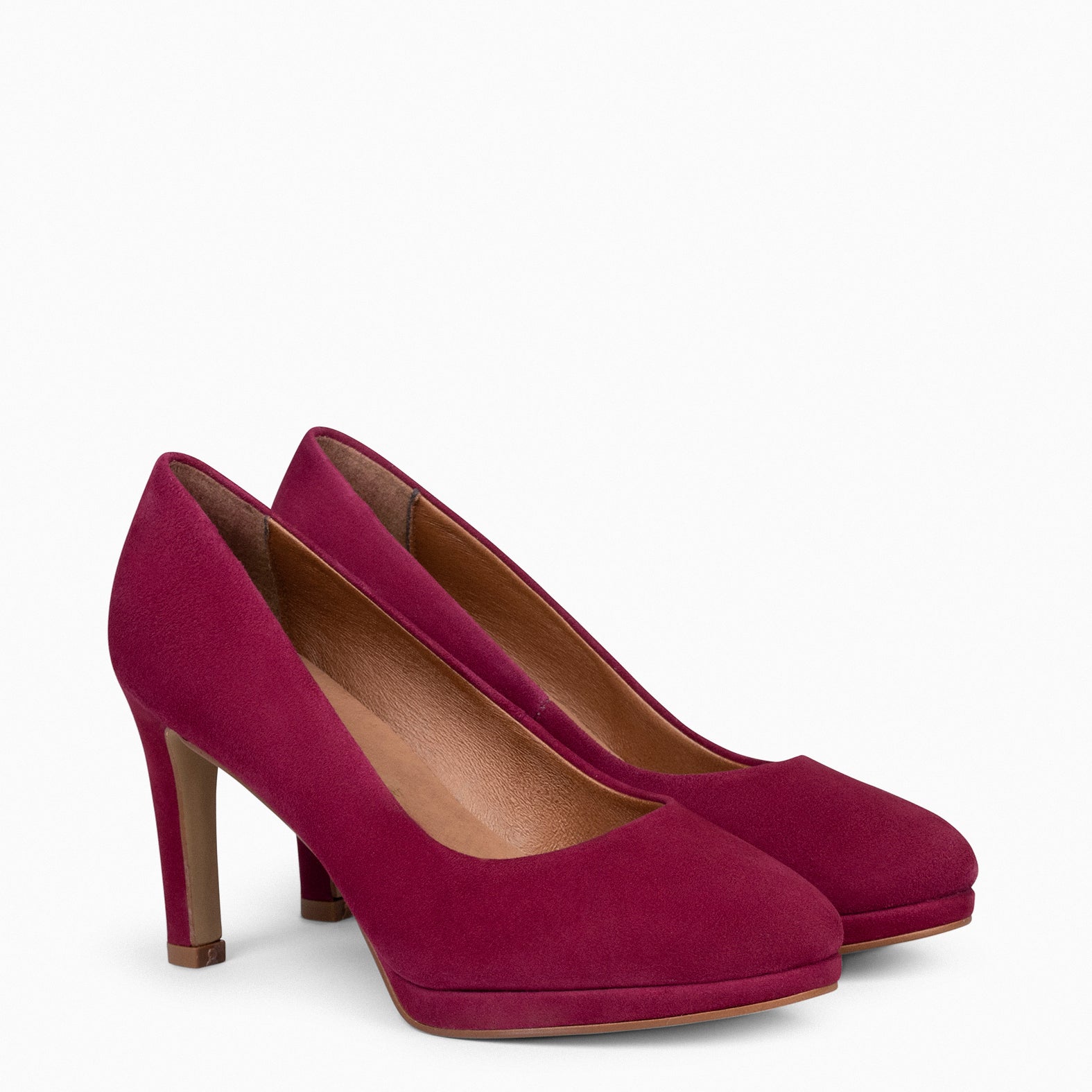 PLATAFORMA - Zapatos de tacón alto y plataforma GRANATE