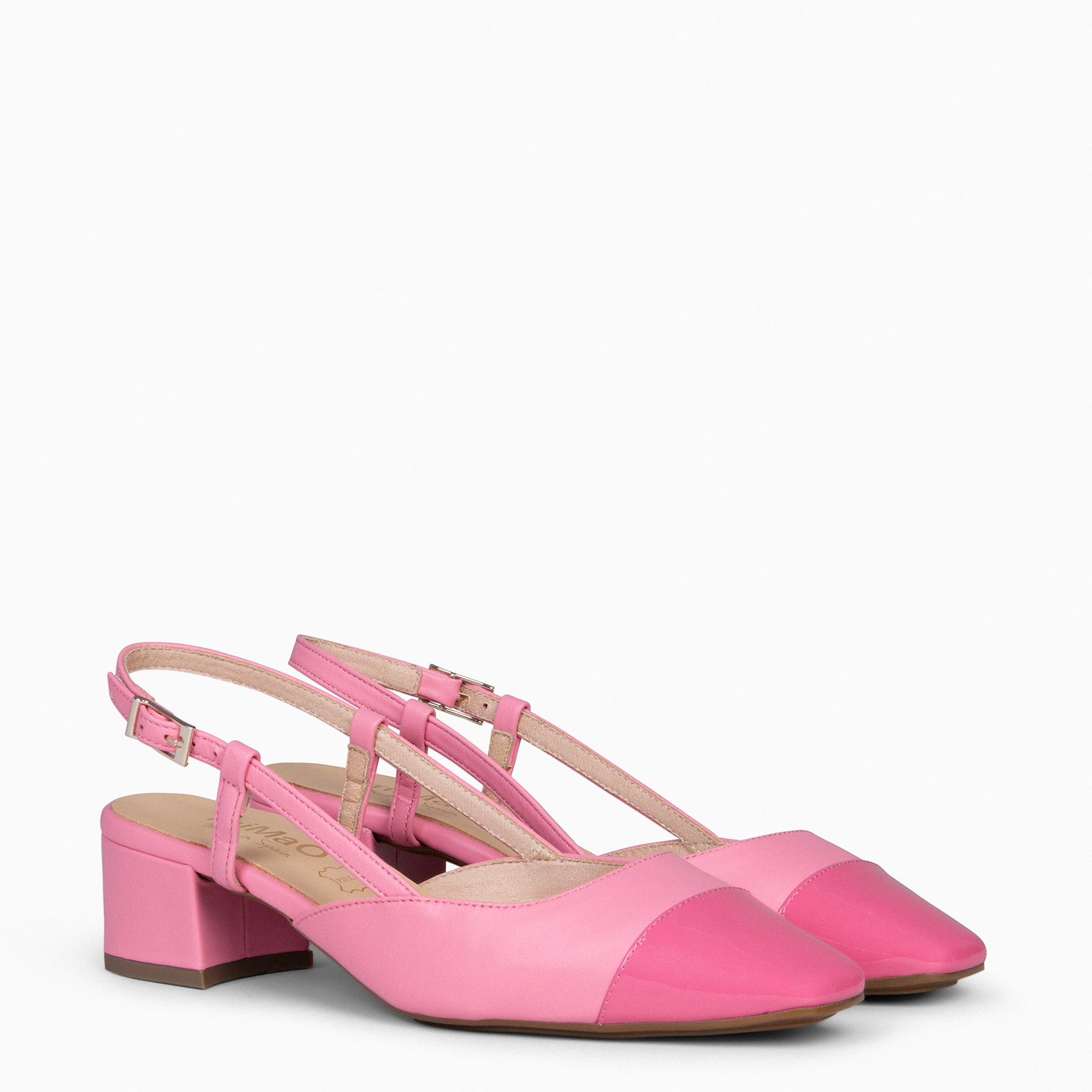 AUDREY - Zapatos destalonados con puntera ROSA