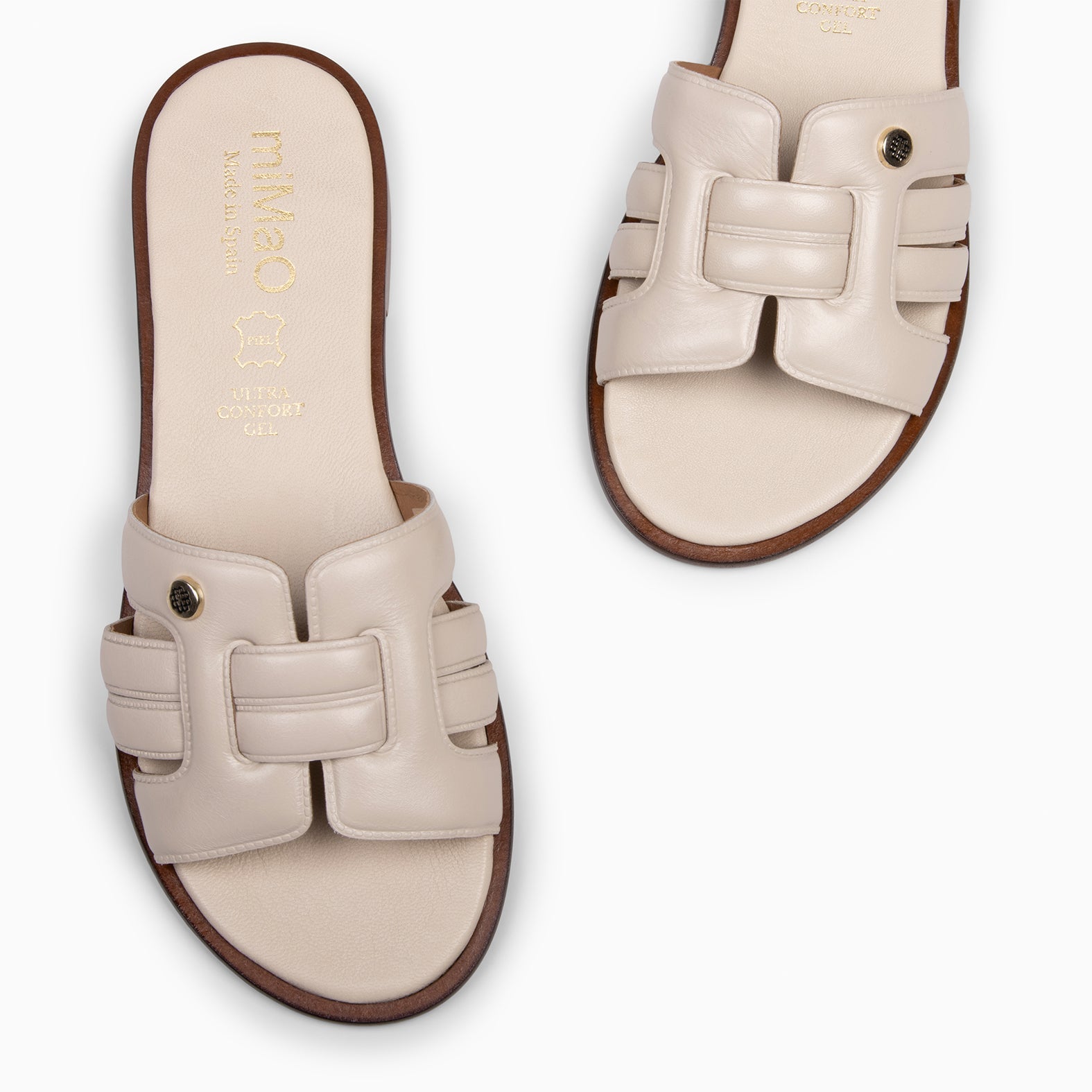 MENFIS - Sandalias elegantes de pala BEIGE