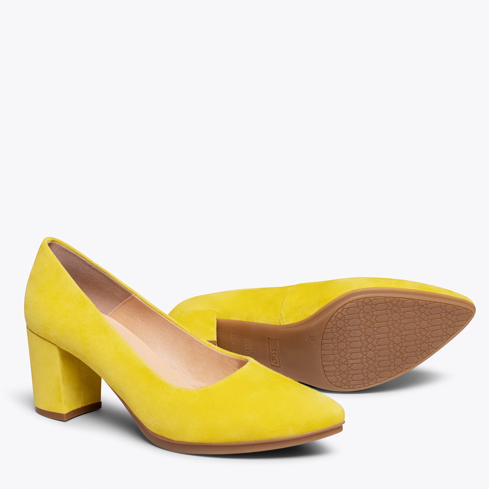 URBAN S -Zapatos de tacón medio AMARILLO