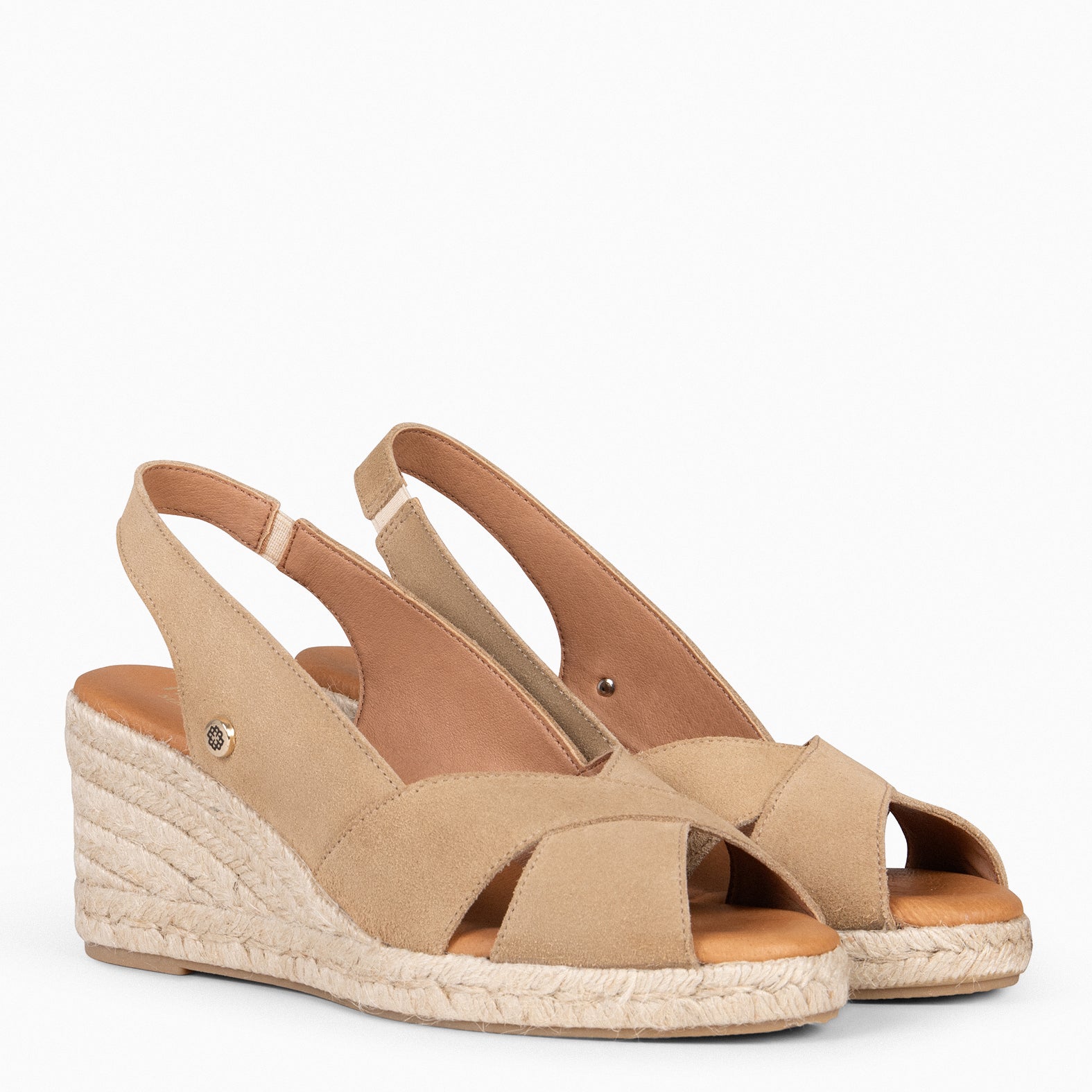 ATTICA - Cuñas de esparto altas BEIGE