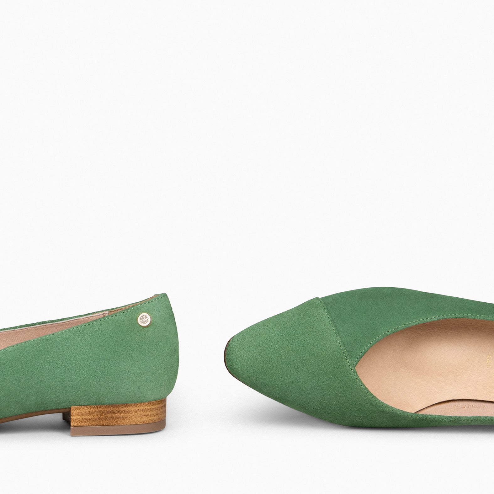 MARIE - Zapatos de tacón Bajo de punta fina VERDE
