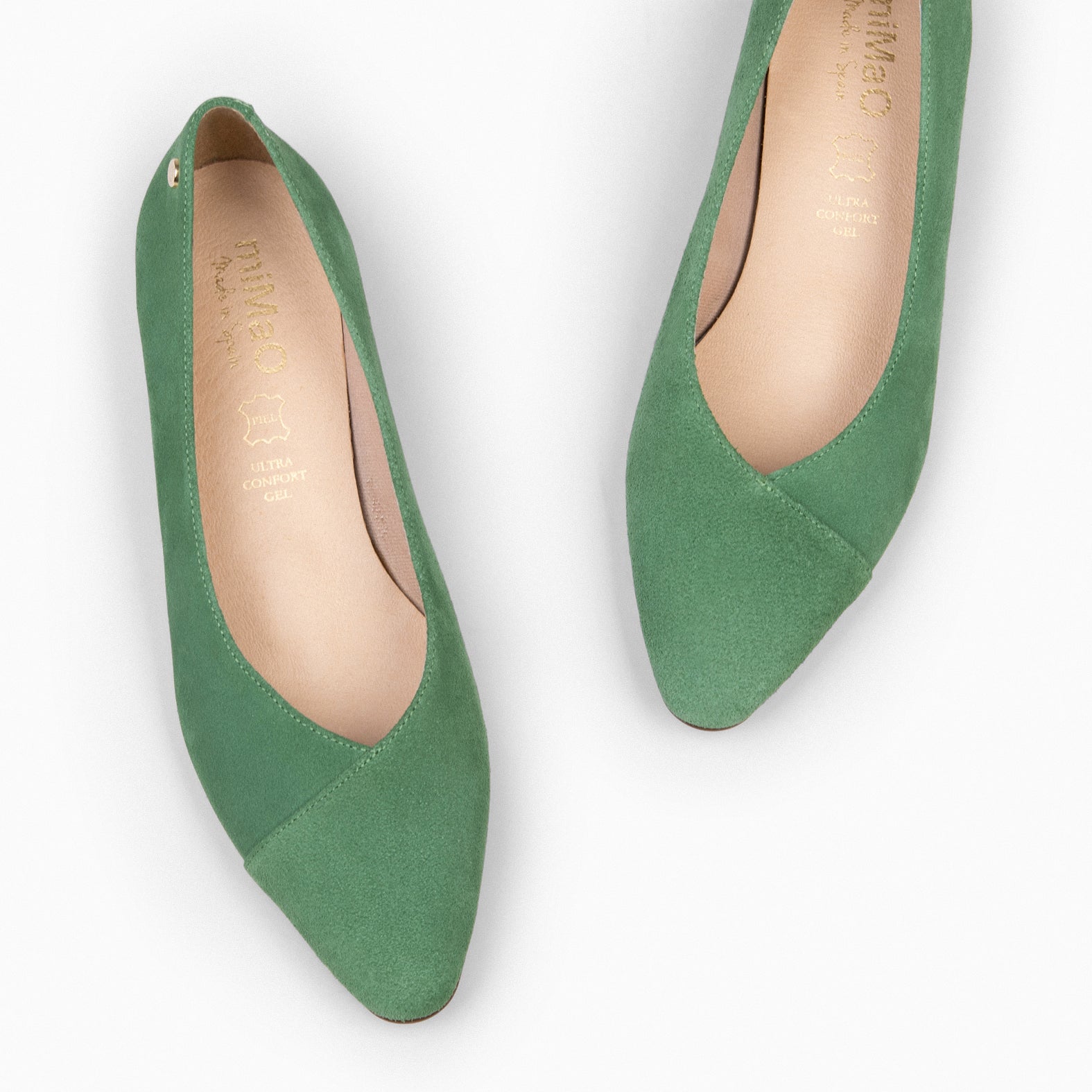 MARIE - Zapatos de tacón Bajo de punta fina VERDE