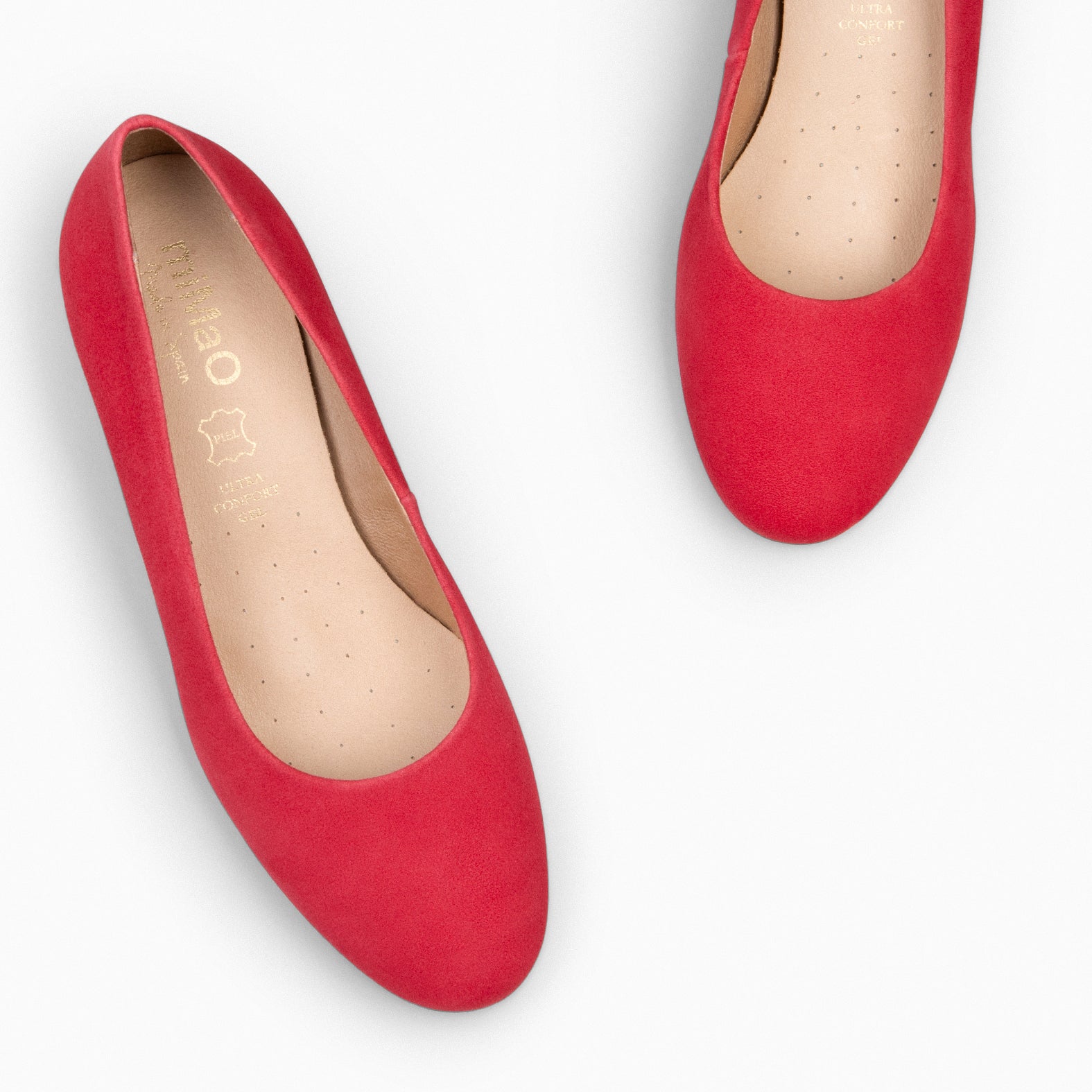 URBAN REDONDO - Zapatos de tacón bajo de ante ROJO