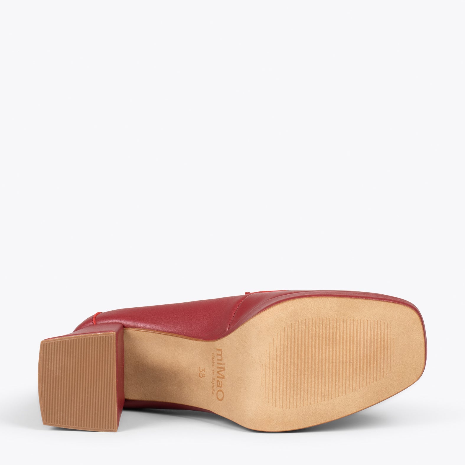 ANNETTE – Mocasines de mujer con tacón y plataforma BURDEOS