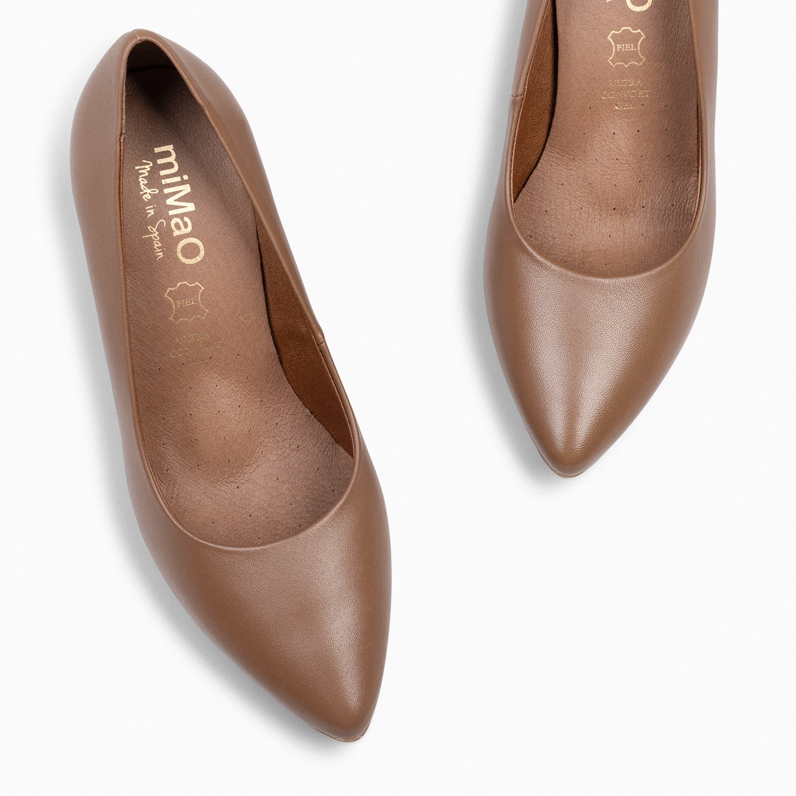 URBAN SALON – Zapatos de tacón alto de napa CAMEL