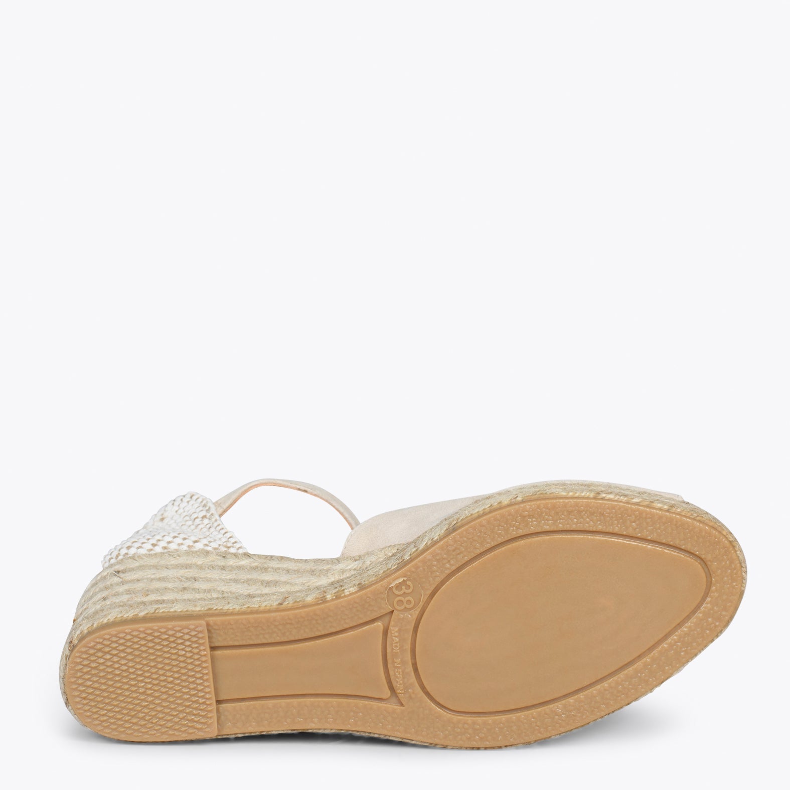 SITGES – Cuñas de esparto con pala doble BEIGE