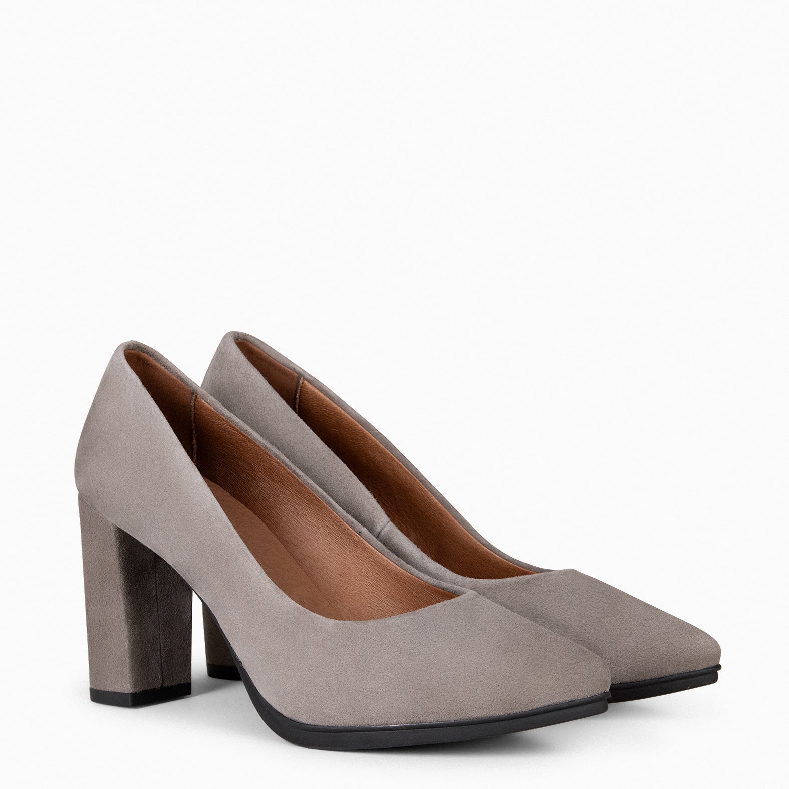 URBAN - Zapatos de tacón alto de ante GRIS