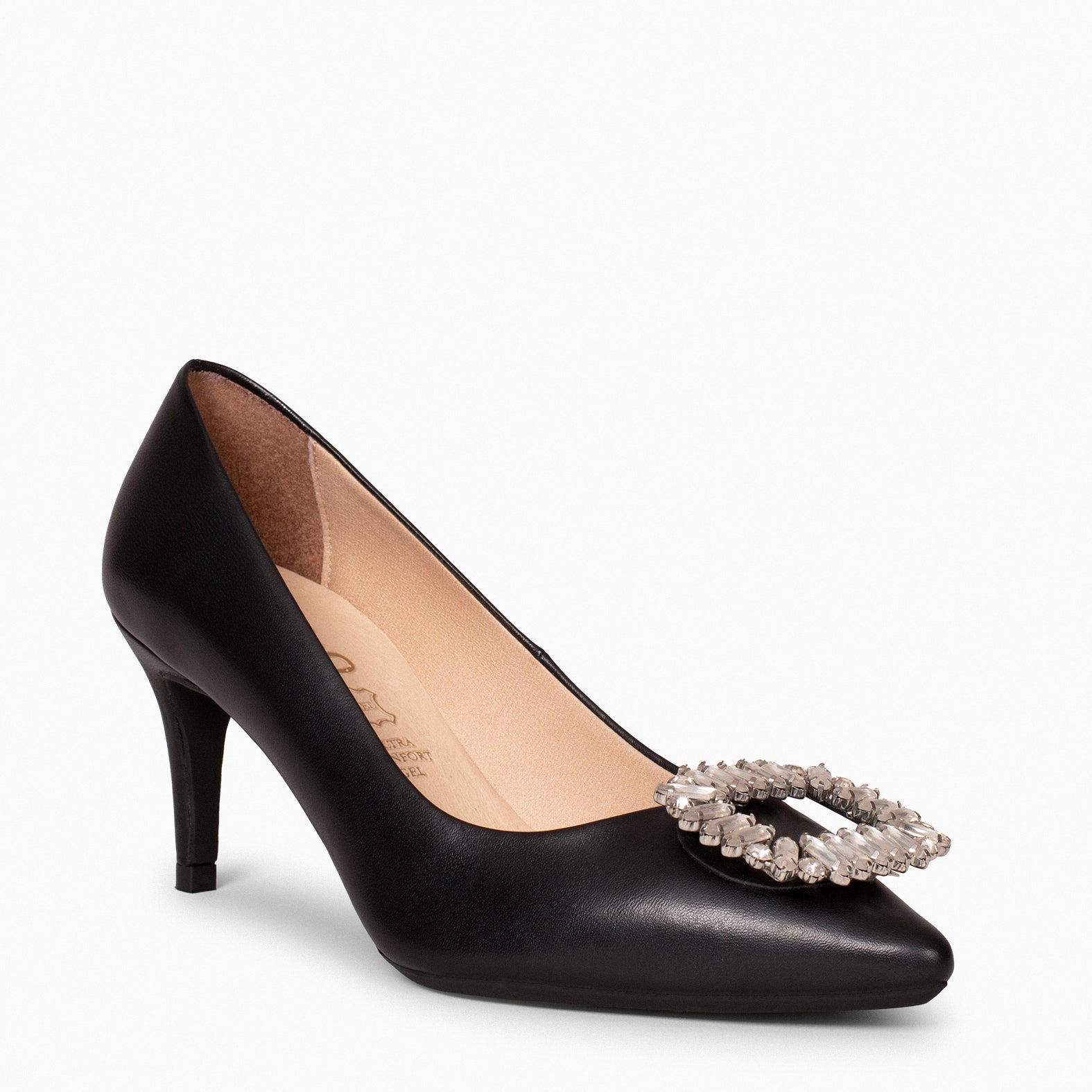 ELLA - Zapatos de tacón de aguja con adorno NEGRO