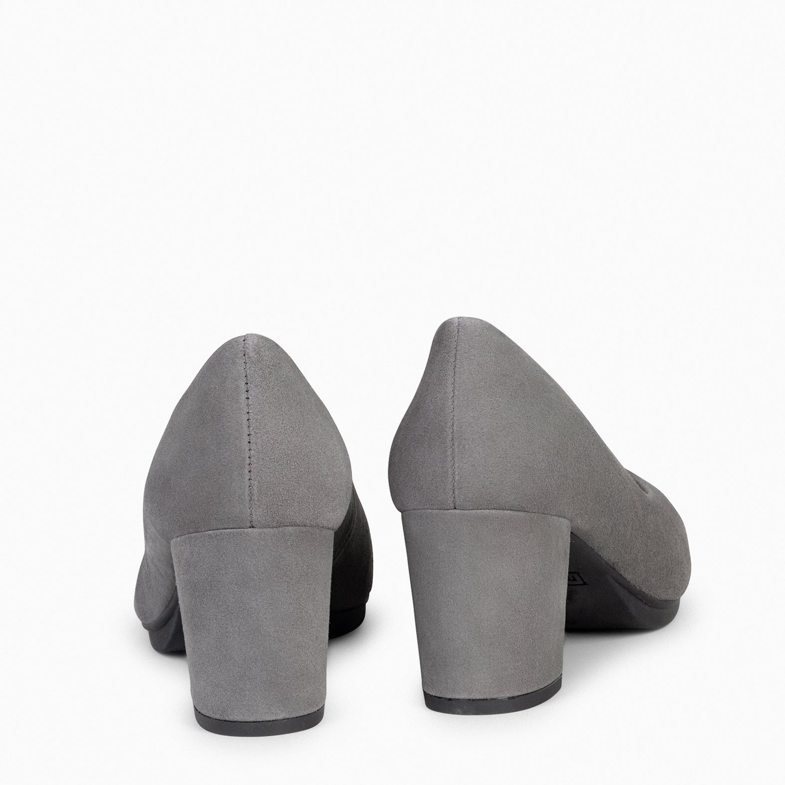 URBAN S - Zapatos de tacón medio de ante en GRIS
