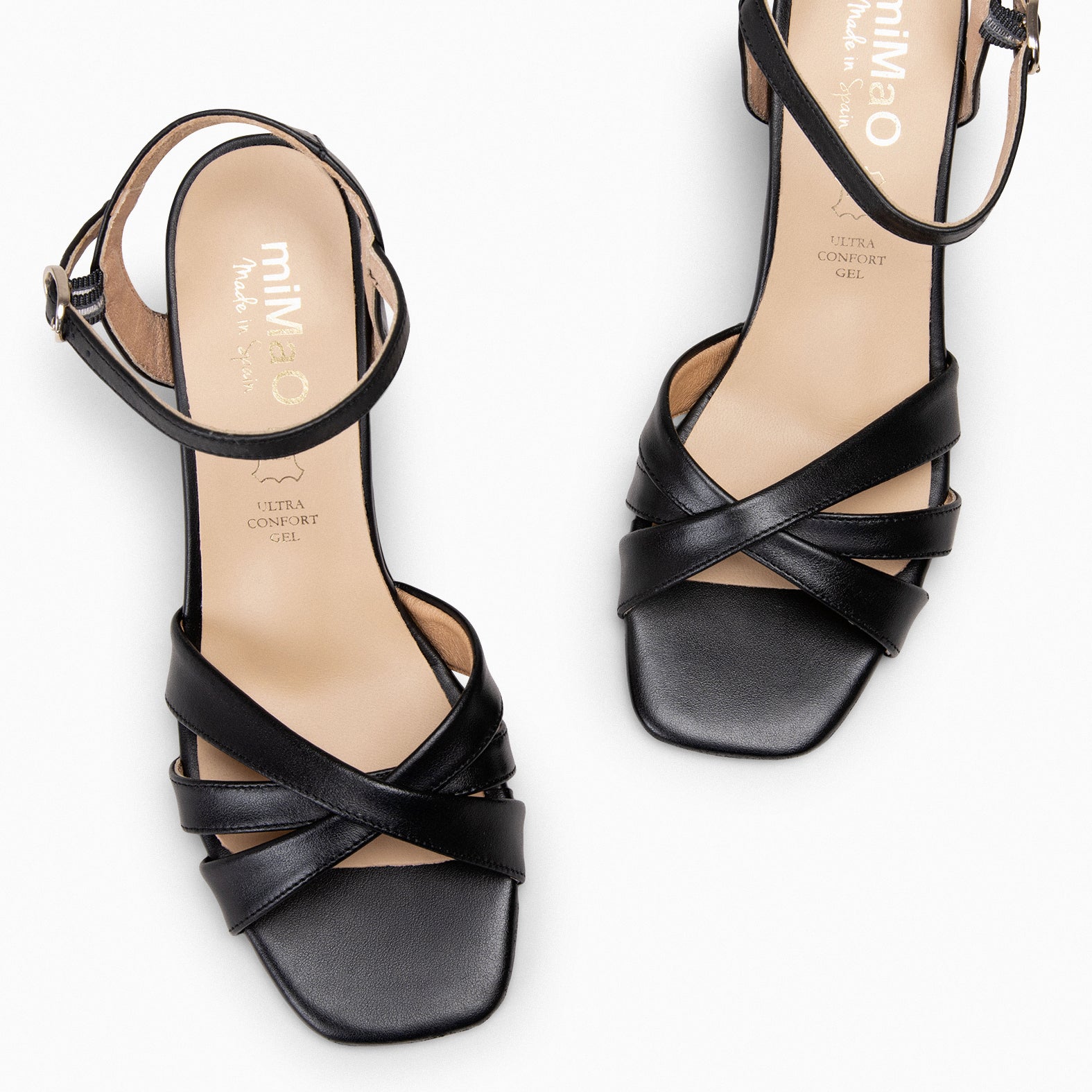 PAULA - Sandalias de fiesta con tacón NEGRO