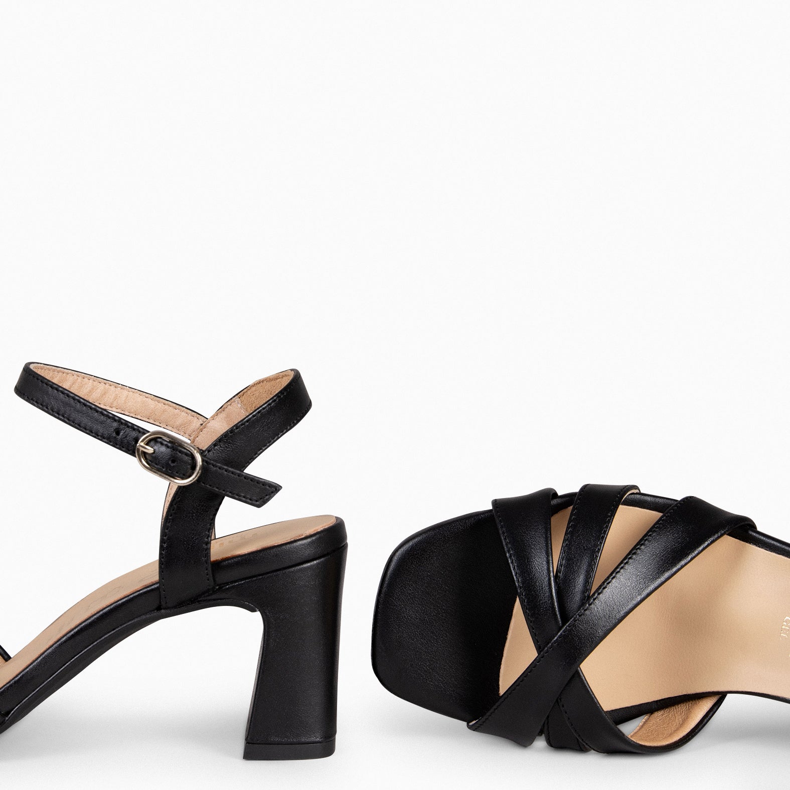 PAULA - Sandalias de fiesta con tacón NEGRO