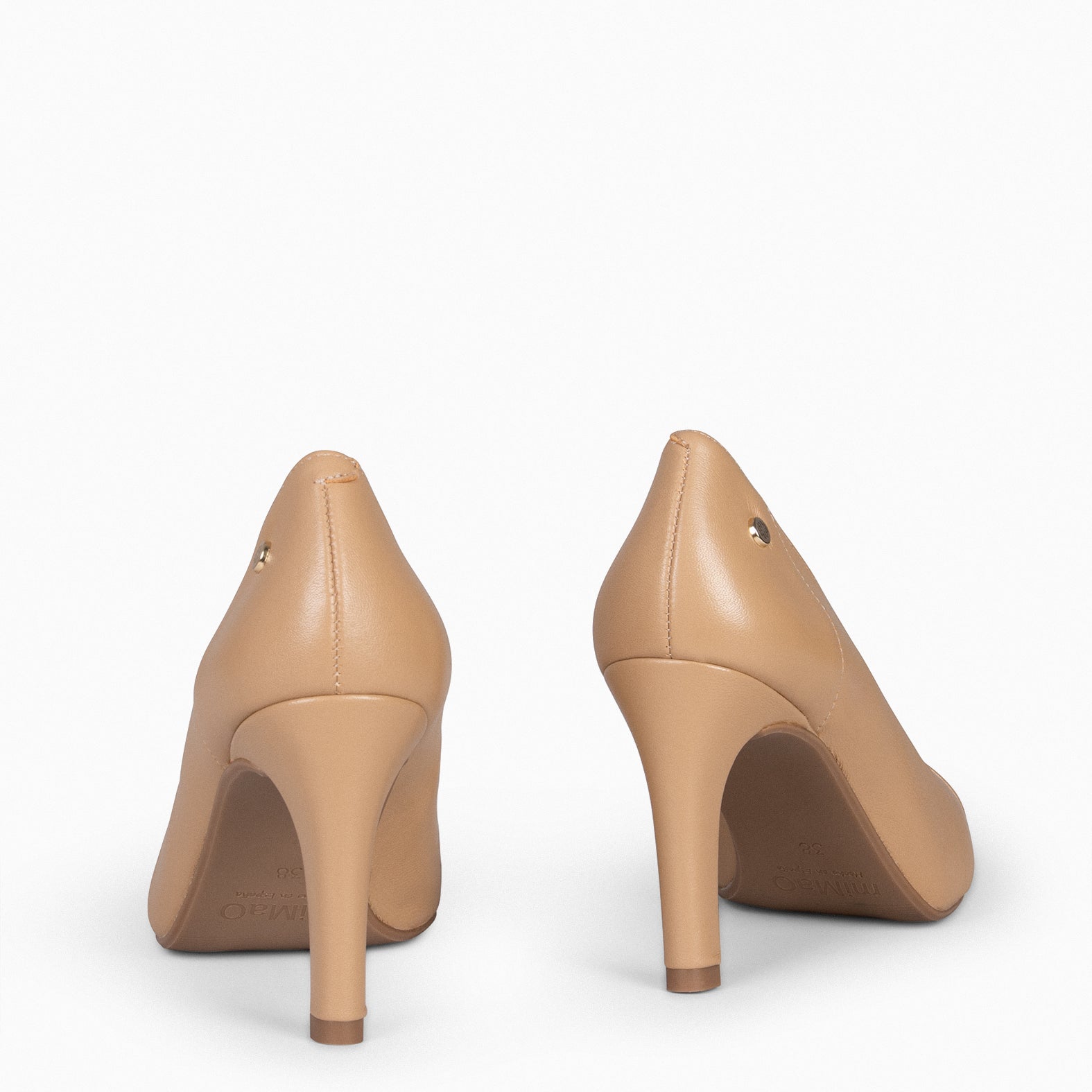 GLAM - Zapatos elegantes de tacón alto CAMEL