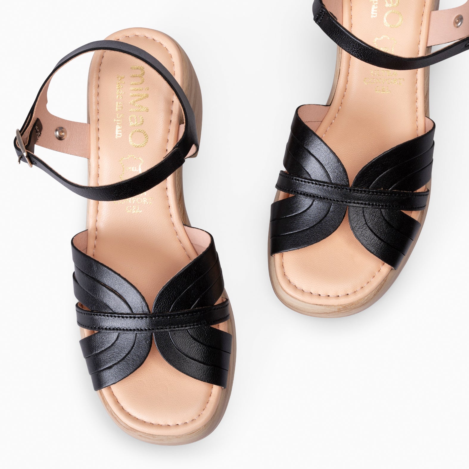 LANCY - SANDALIAS CASUAL DE TACÓN NEGRO
