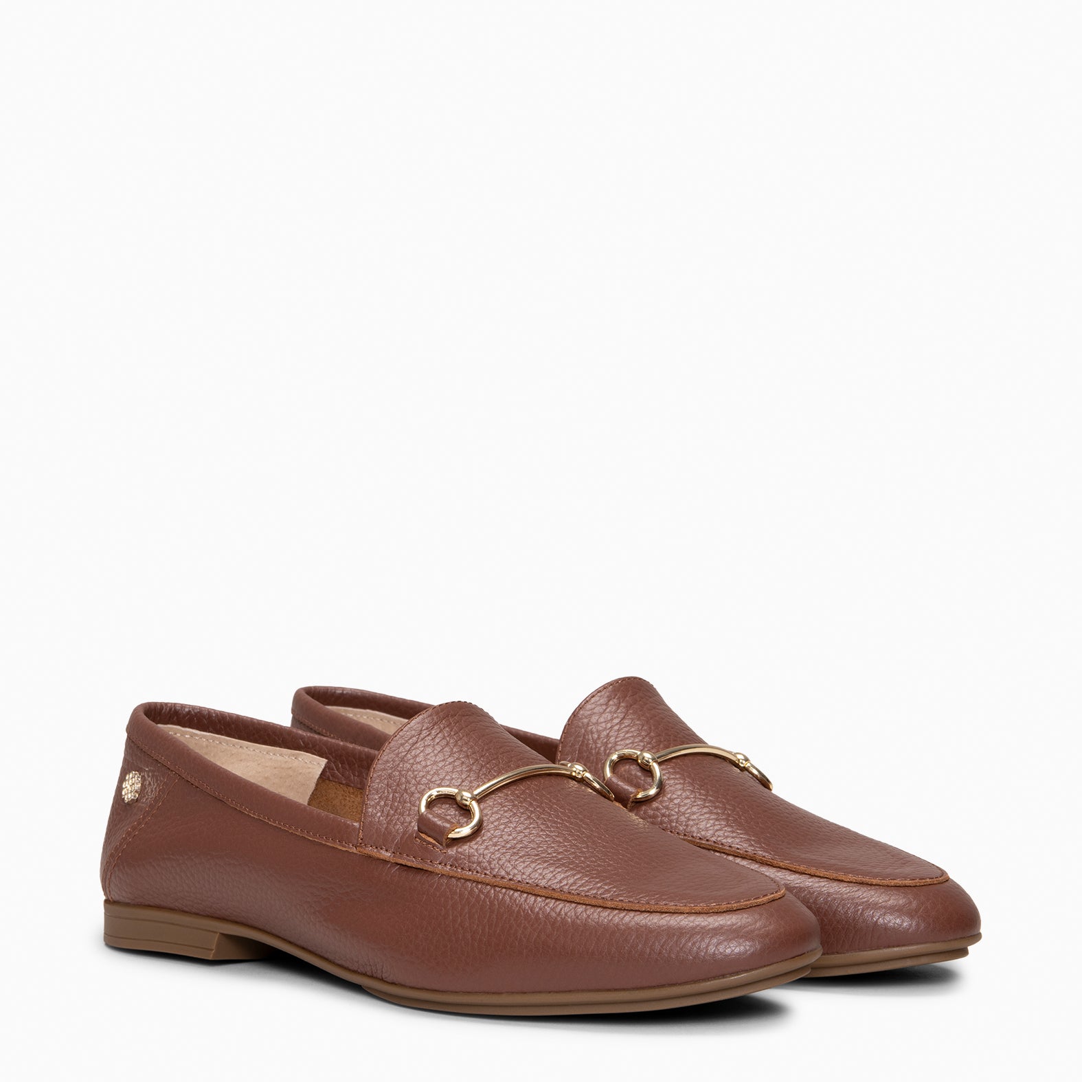 STYLE – Mocasines planos con adorno metalizado MARRÓN
