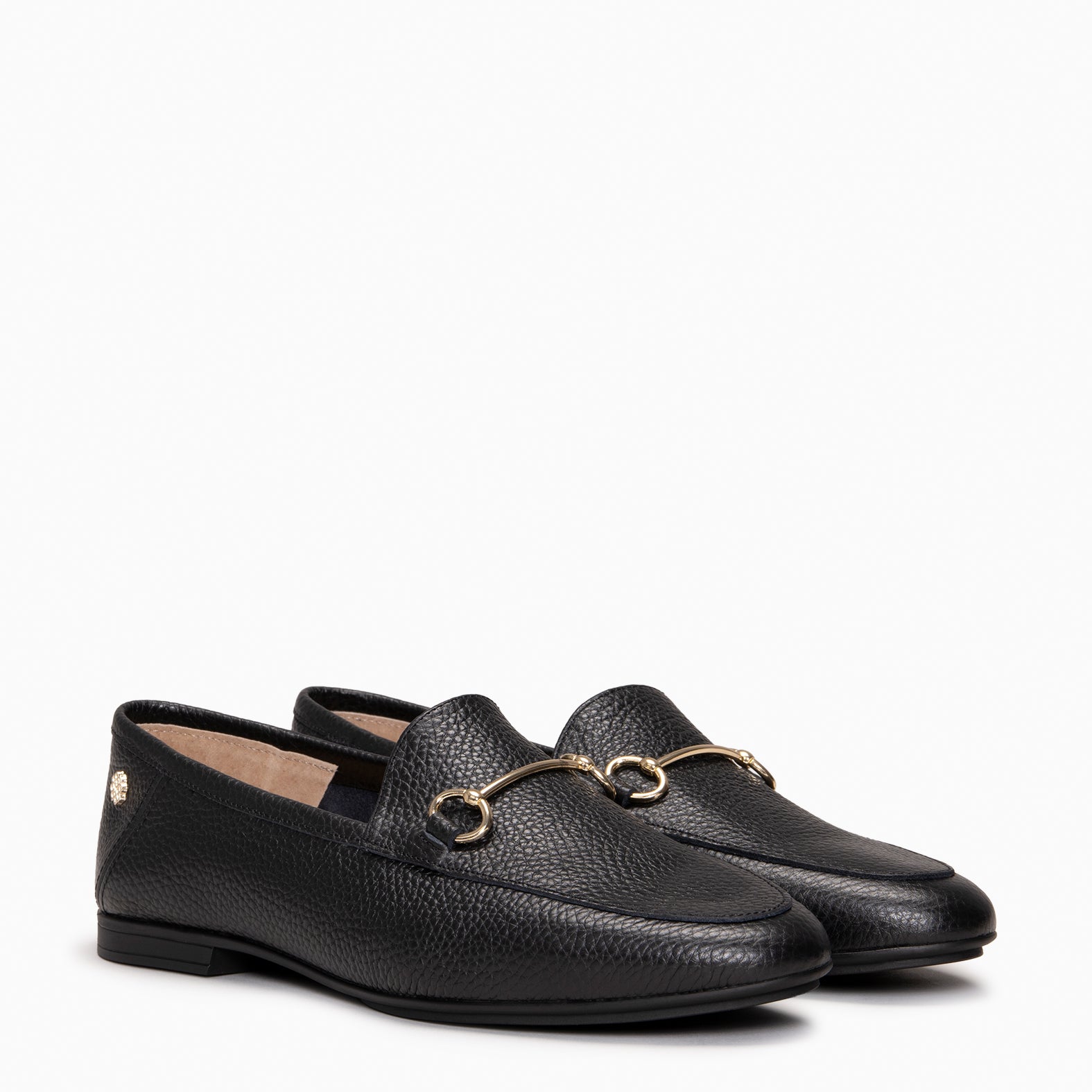 STYLE – Mocasines planos con adorno metalizado NEGRO