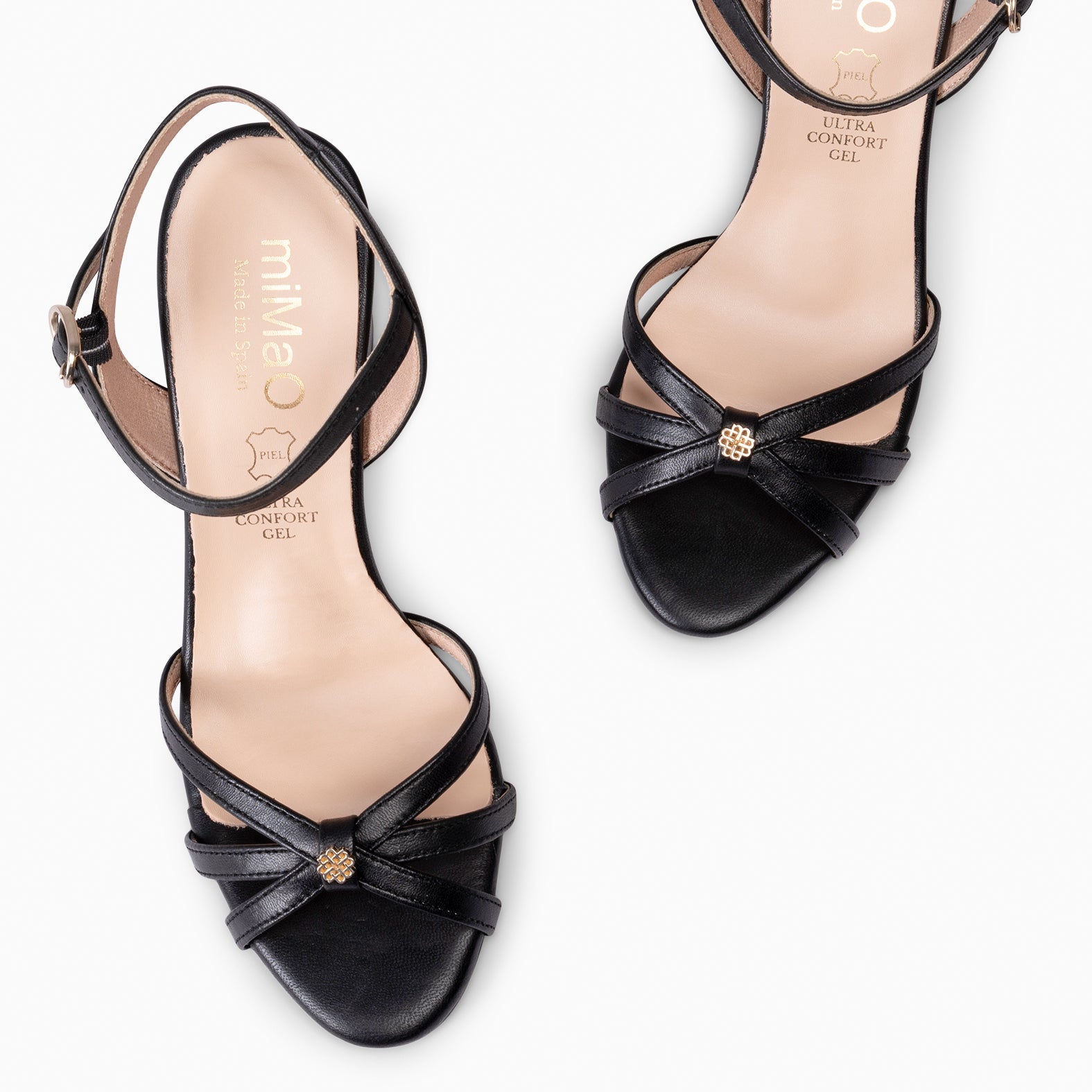 SONIA - SANDALIAS ELEGANTES DE TACÓN ALTO NEGRO