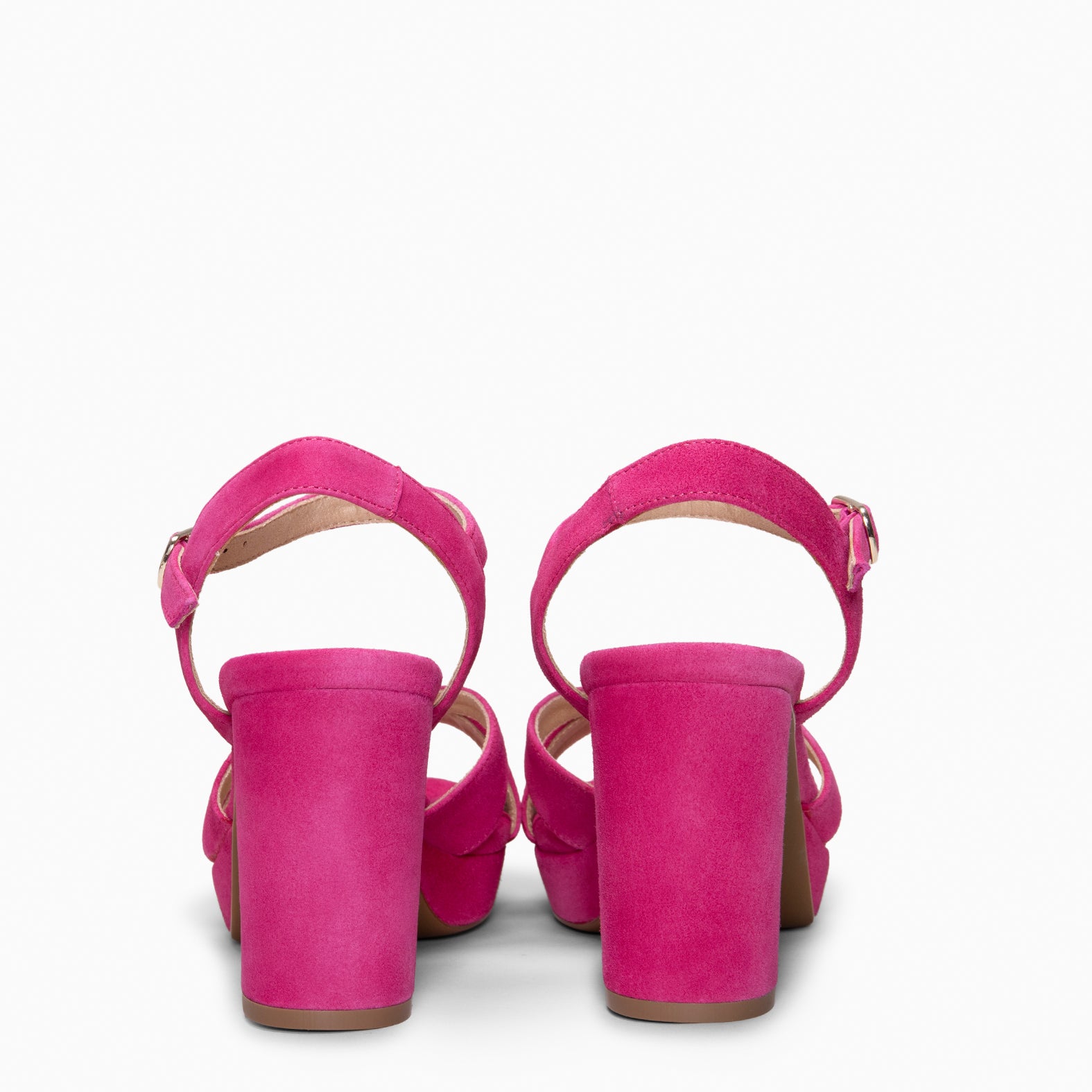 PARIS – Sandalias de fiesta con tacón alto y plataforma FUCSIA