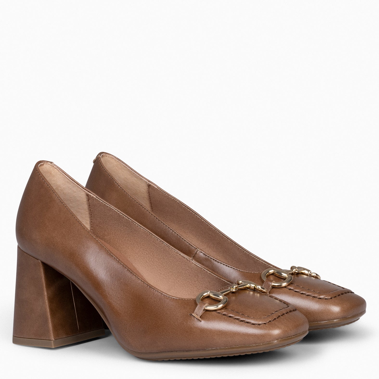 MÍA – Zapatos con tacón Bloque TAUPE