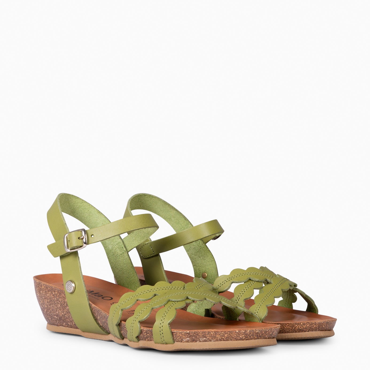 MALTA - SANDALIA BIO CON CUÑA VERDE