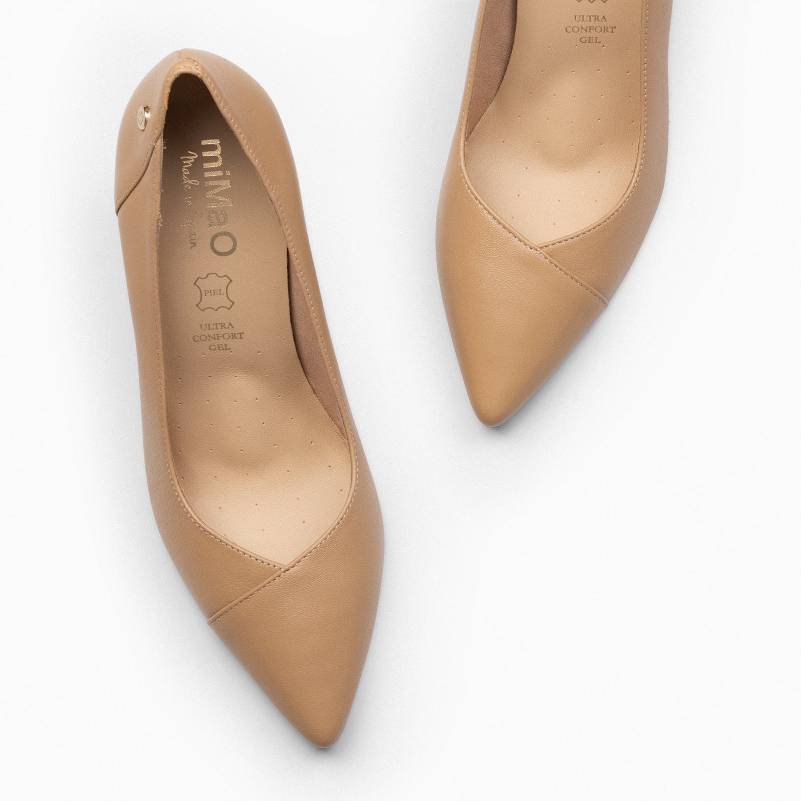 GLAM - Zapatos elegantes de tacón alto CAMEL
