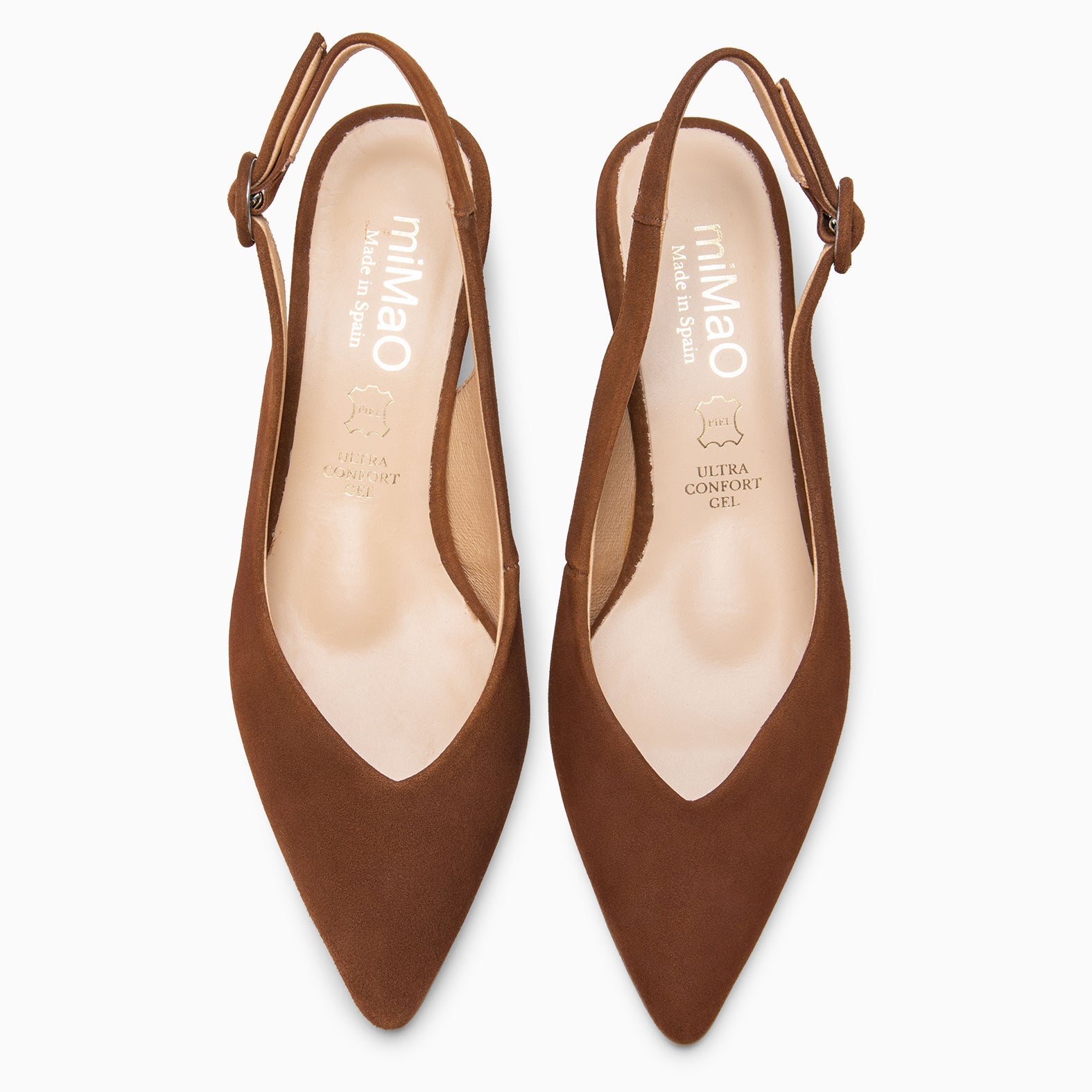 CARMEN – Zapatos de Tacón acampanado MARRON