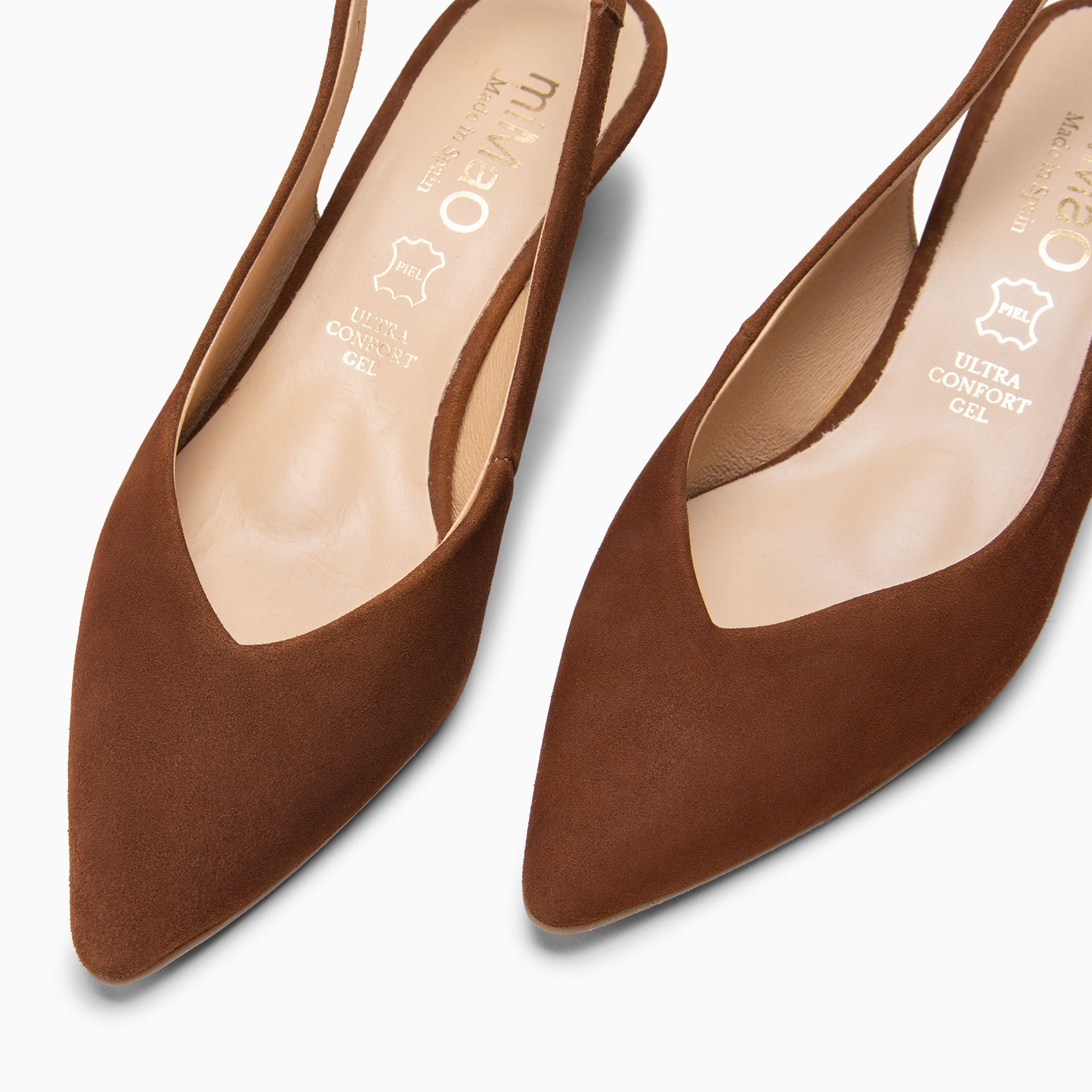 CARMEN – Zapatos de Tacón acampanado MARRON
