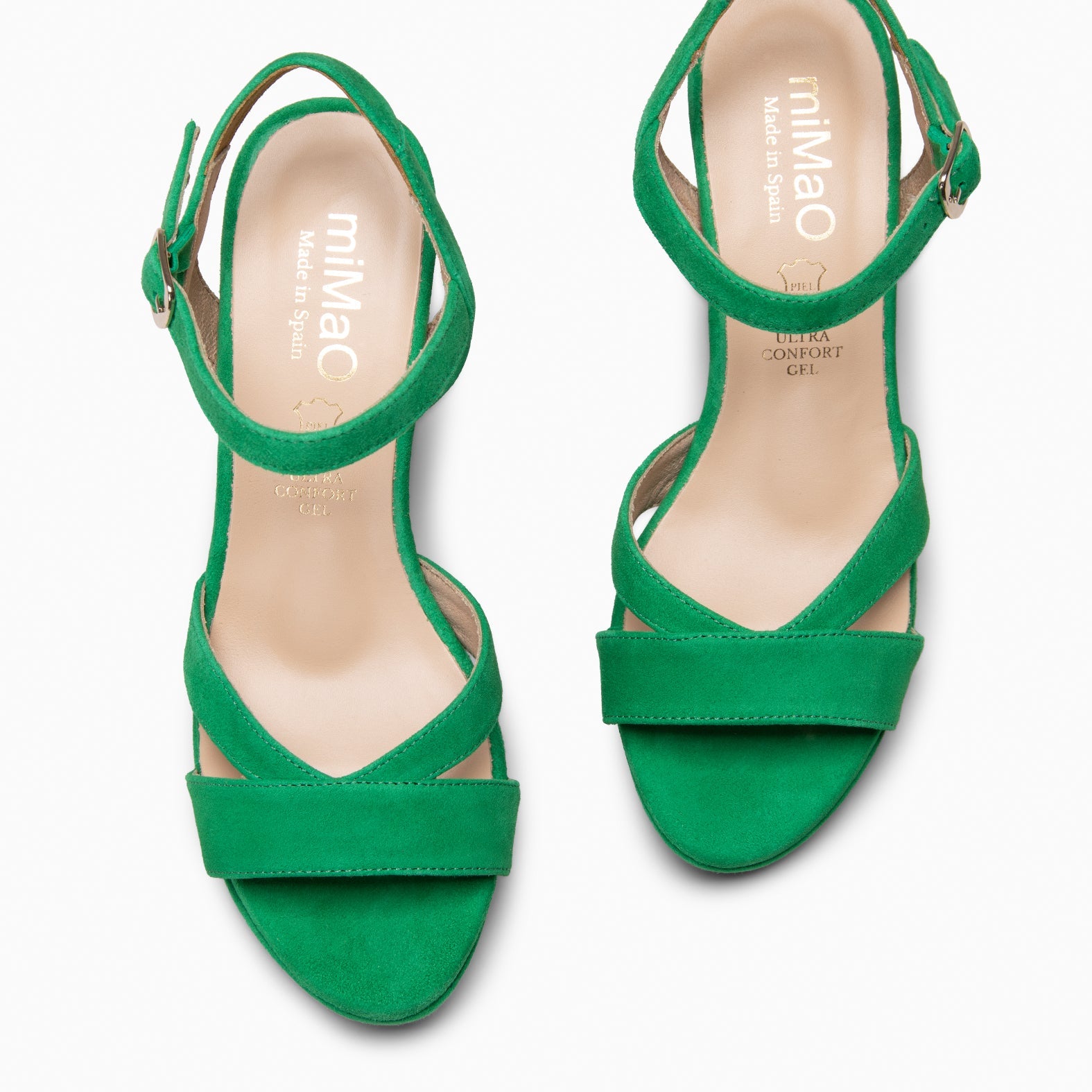 PARIS – Sandalias de fiesta con tacón alto y plataforma VERDE