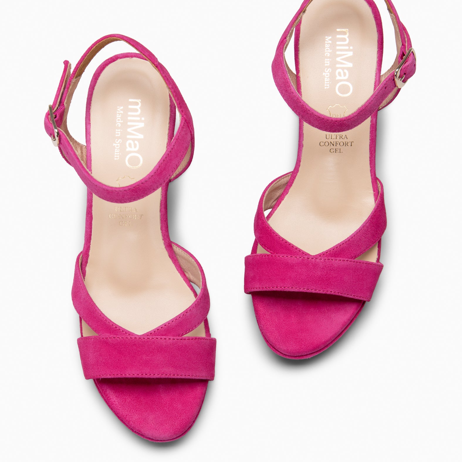PARIS – Sandalias de fiesta con tacón alto y plataforma FUCSIA