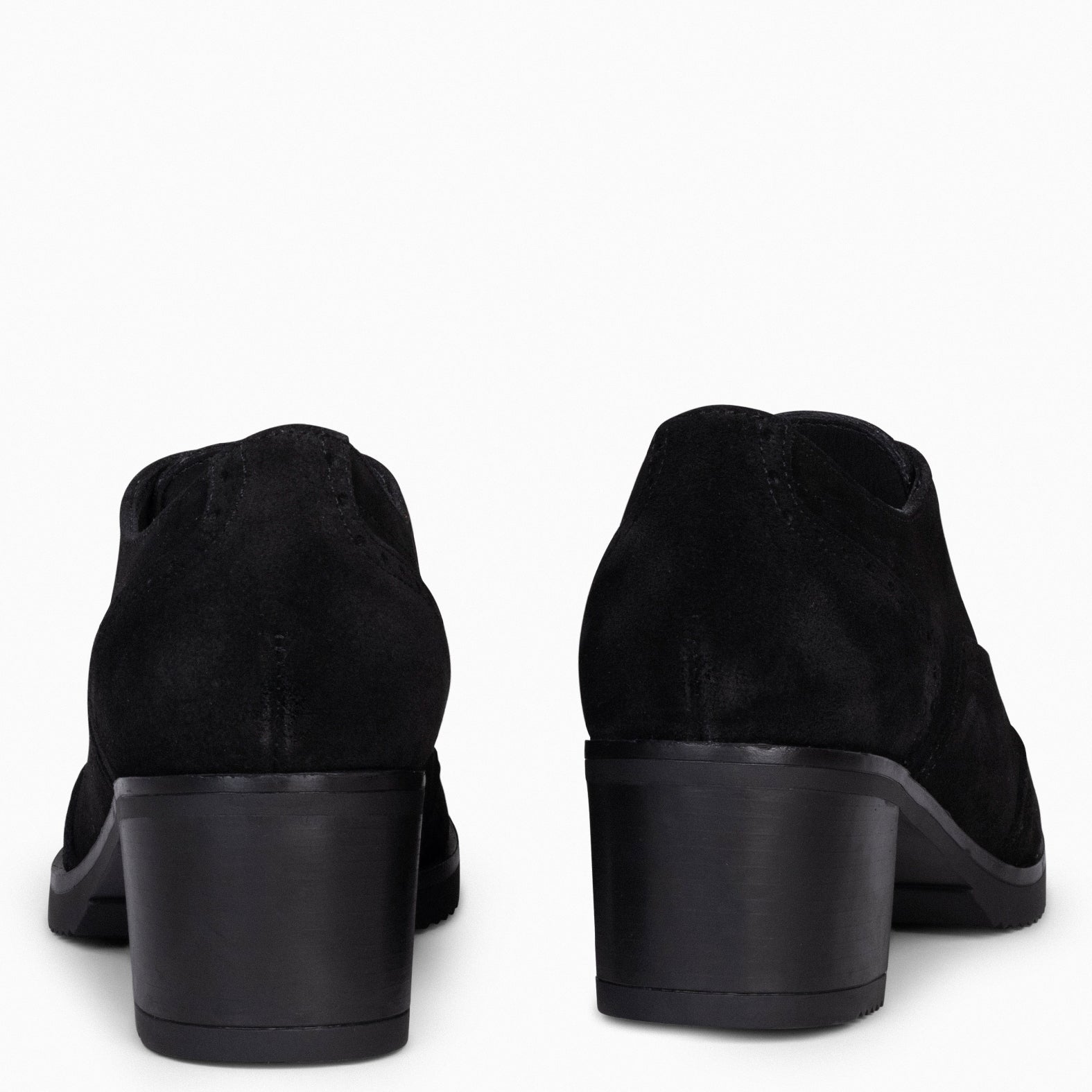 OXFORD – Blucher de mujer con tacón NEGRO