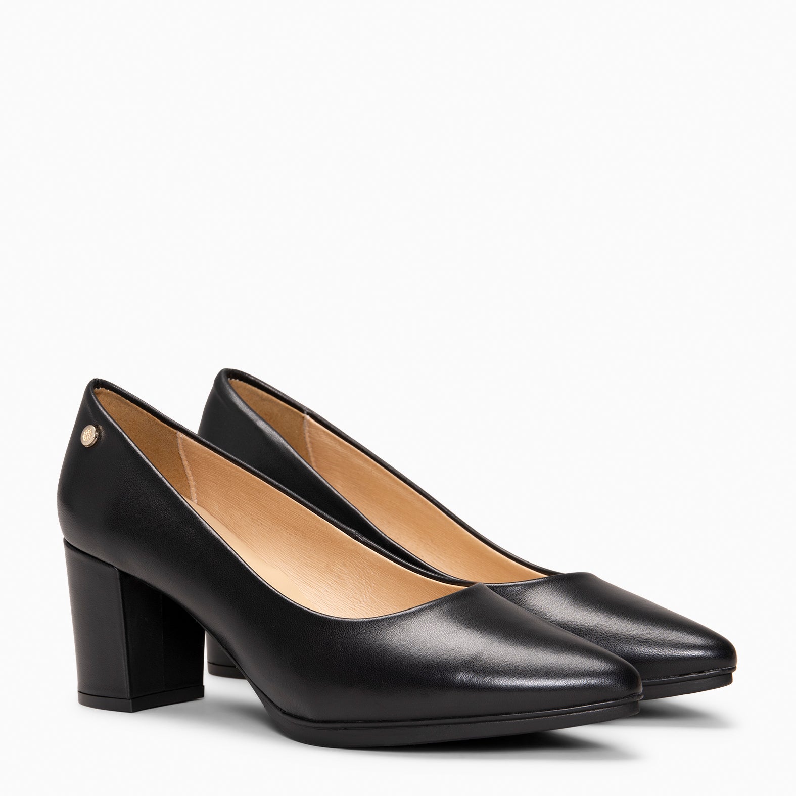 URBAN S SALÓN - Zapatos de tacón medio de napa NEGRO