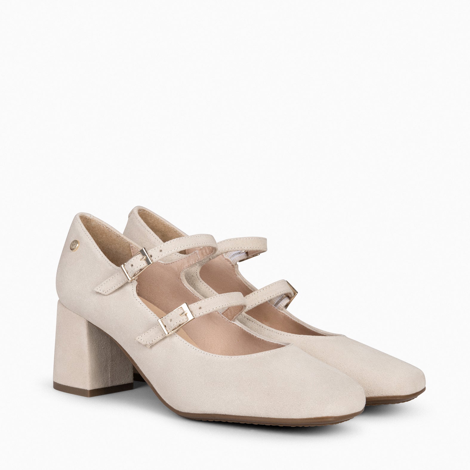 FEBRIS - Zapatos de serraje con pulsera BEIGE
