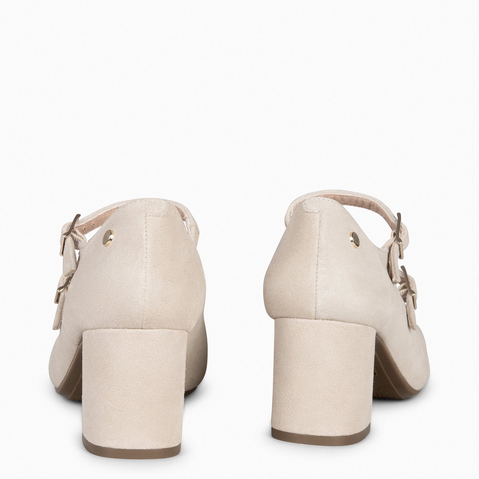 FEBRIS - Zapatos de serraje con pulsera BEIGE