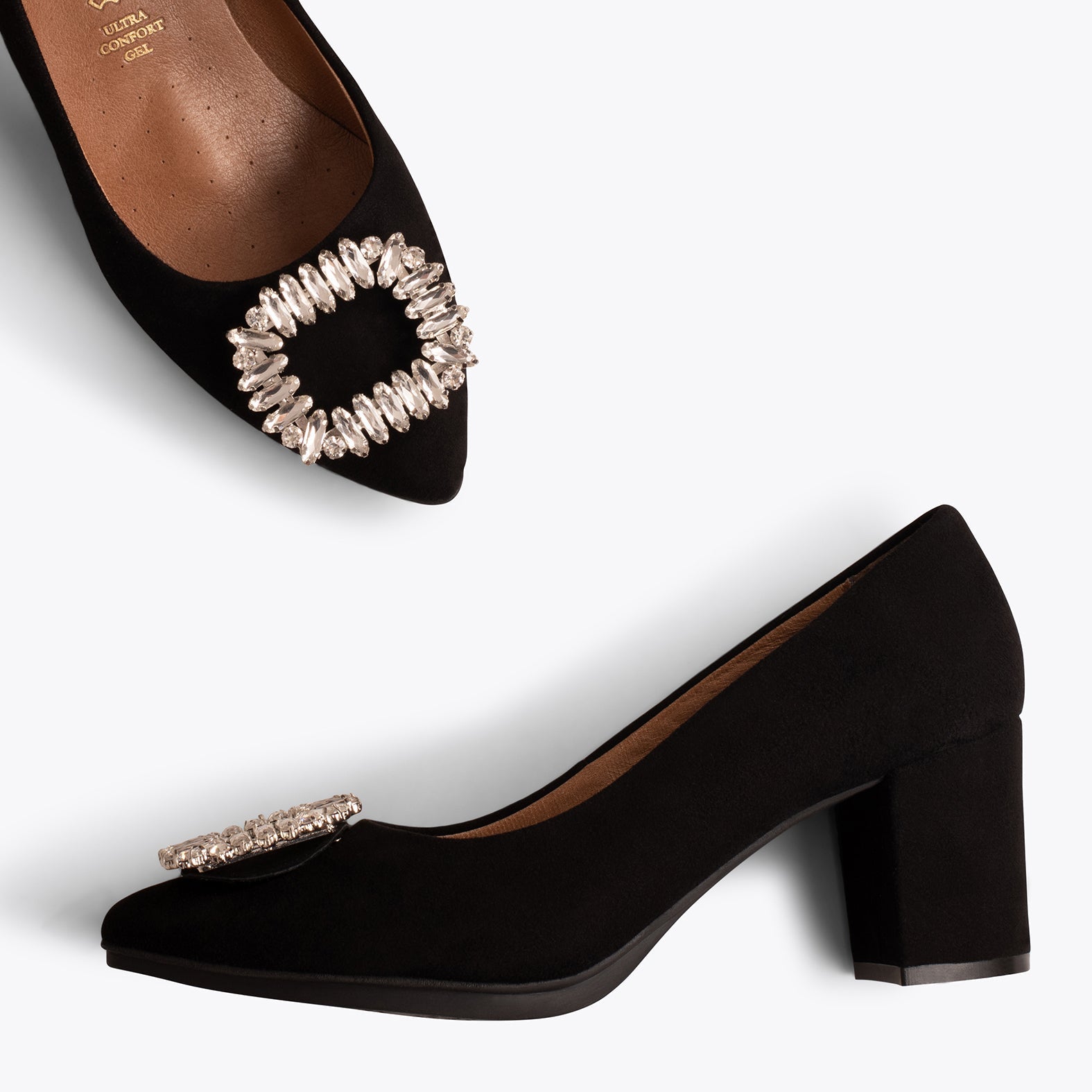URBAN S CRISTAL - Zapatos de tacón con pedrería NEGRO