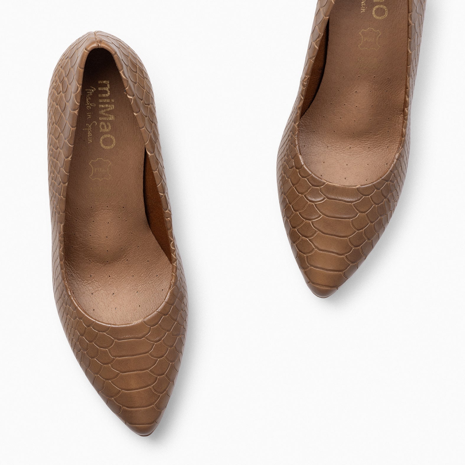 URBAN SAUVAGE - Zapatos de salón con textura de serpiente TAUPE
