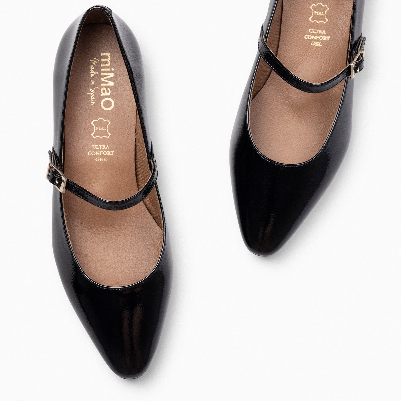 MERCEDITAS - Zapatos planos de charol con hebilla NEGRO