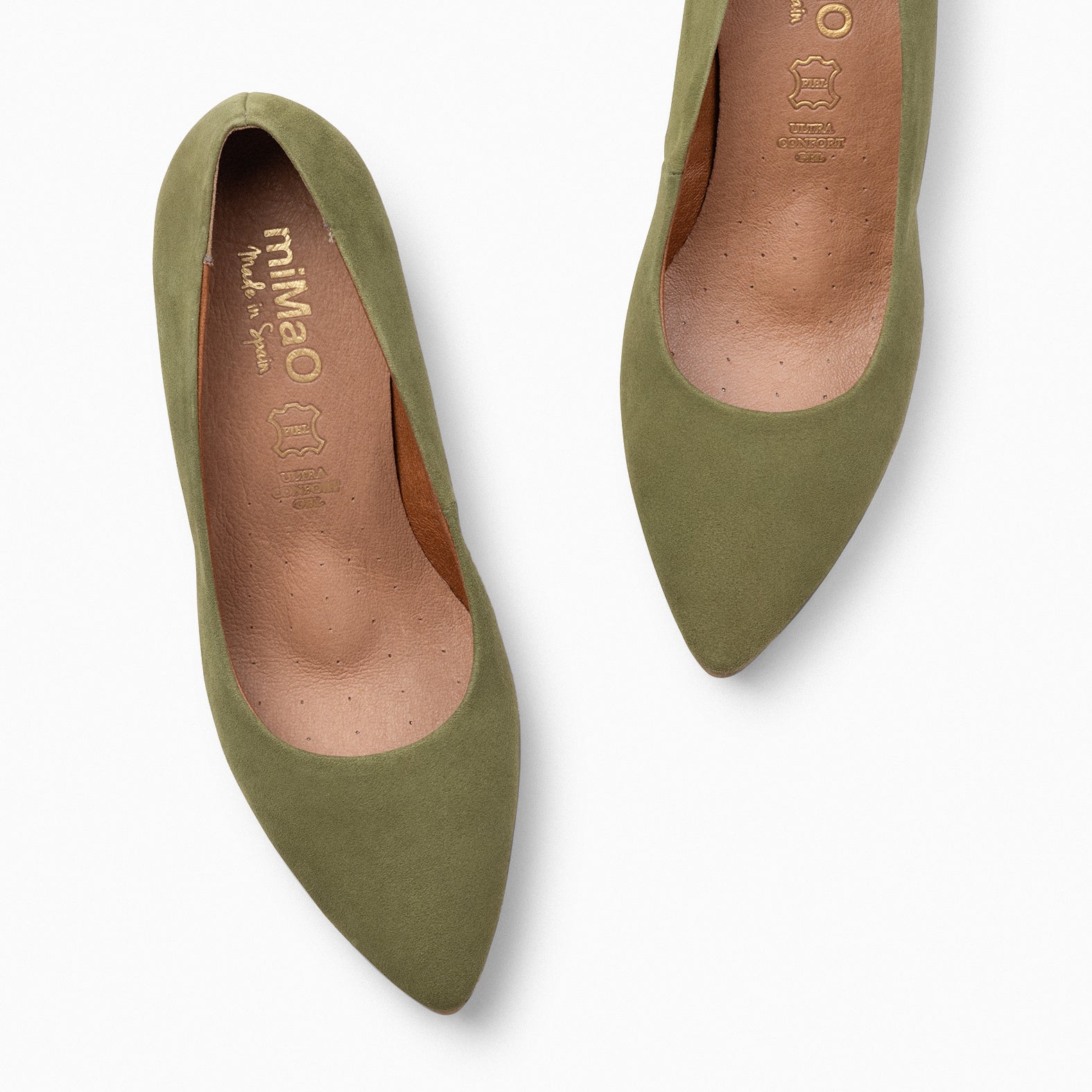 URBAN S - Zapatos de tacón medio de ante VERDE