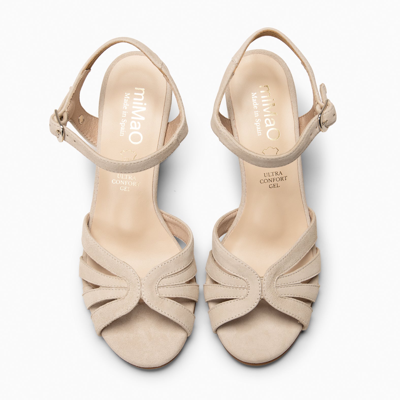 MUSA – Sandalias de Tacón ancho BEIGE