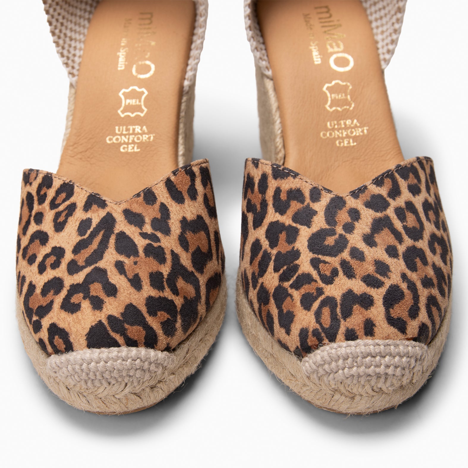 NERJA - Cuñas altas de esparto LEOPARDO