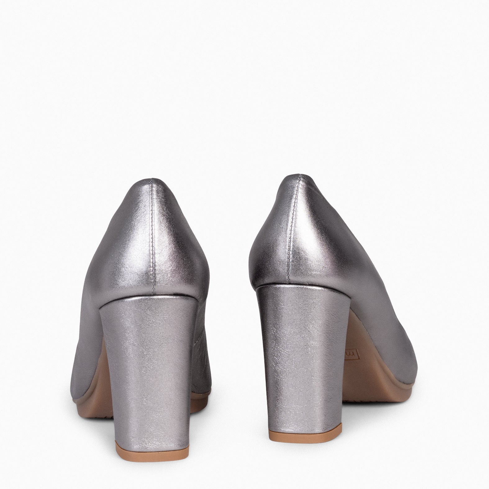 URBAN SPLASH - Zapatos de tacón alto de piel metalizada PLATA