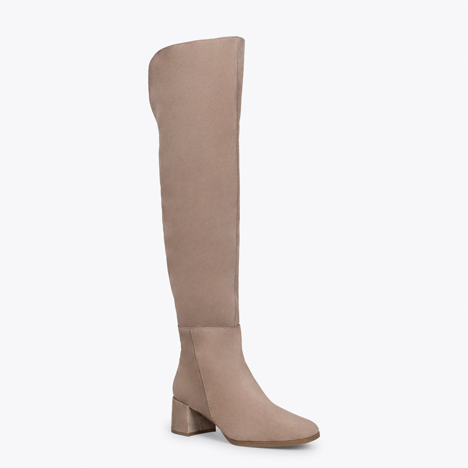 MOSQUETERAS - Botas altas de serraje TAUPE