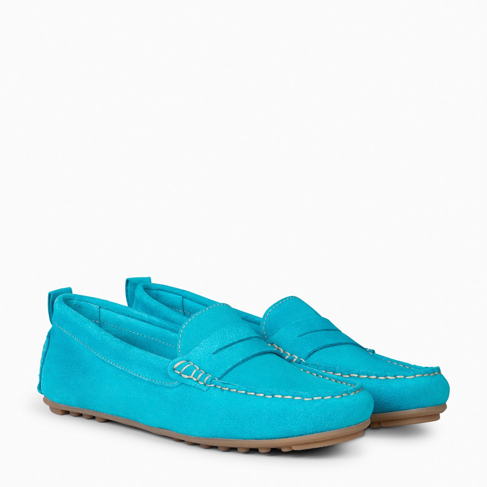 MONTEZ – Mocasín plano TURQUESA