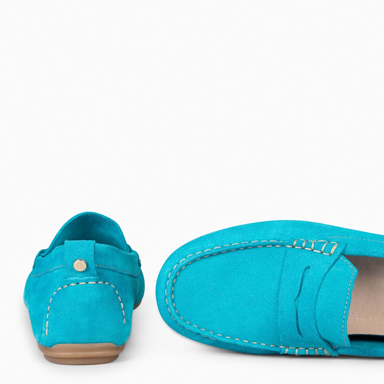MONTEZ – Mocasín plano TURQUESA